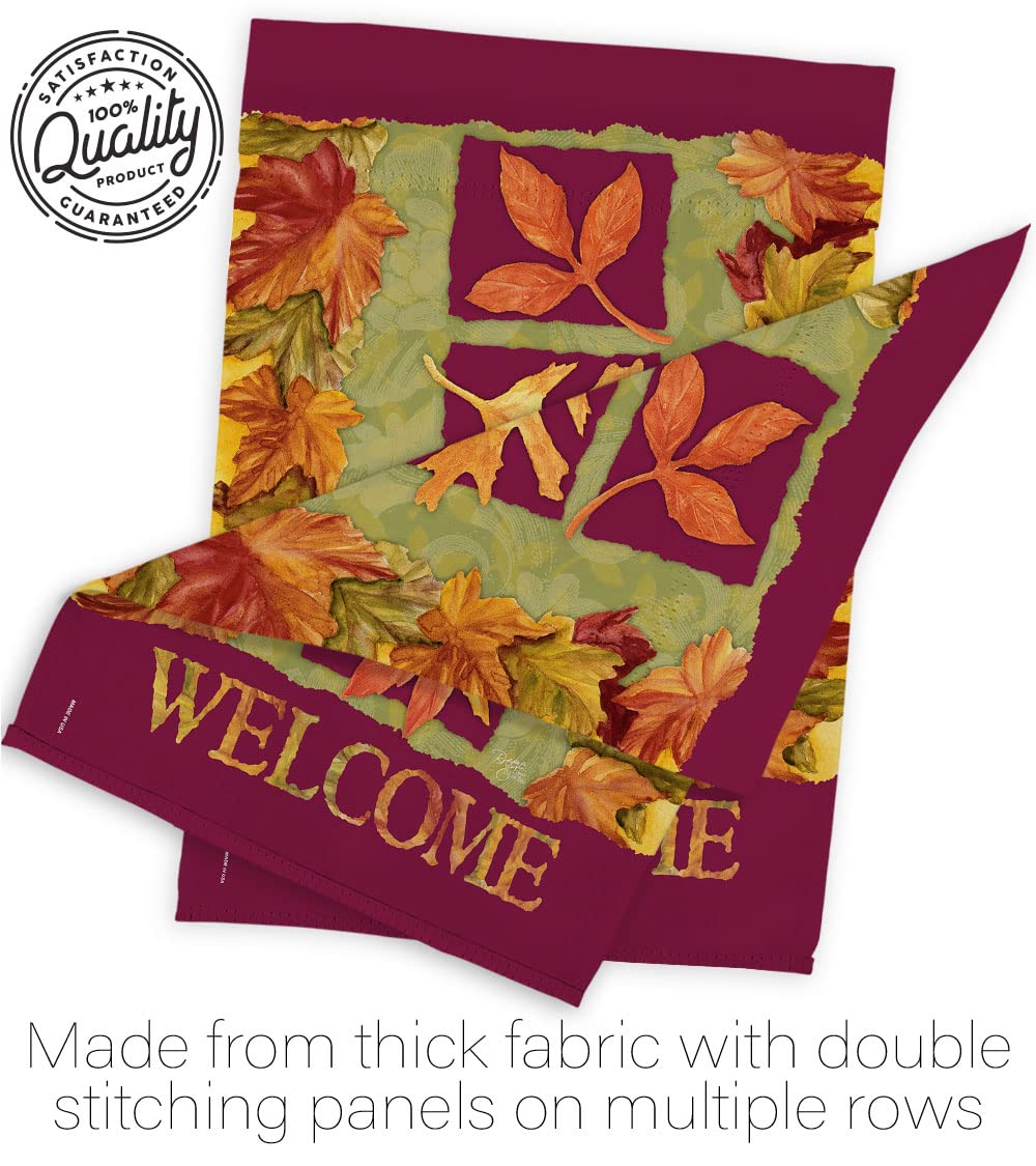 Breeze Decor Fall Harvest Vertical Kit - 3 Leaves Autumn Decor for Home & Garden