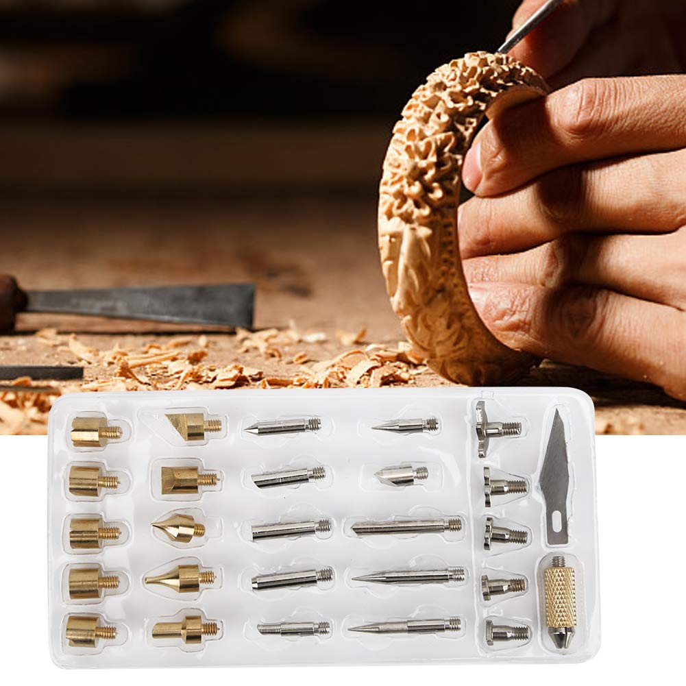 28PCS Soldering Iron Tip Kit - Conical, Bevel, Lead-Free Tips for Soldering Stations & Wood Carving Tools | Perfect for DIY Electronics Repair, Circuit Board Work & Wood Embossing Projects