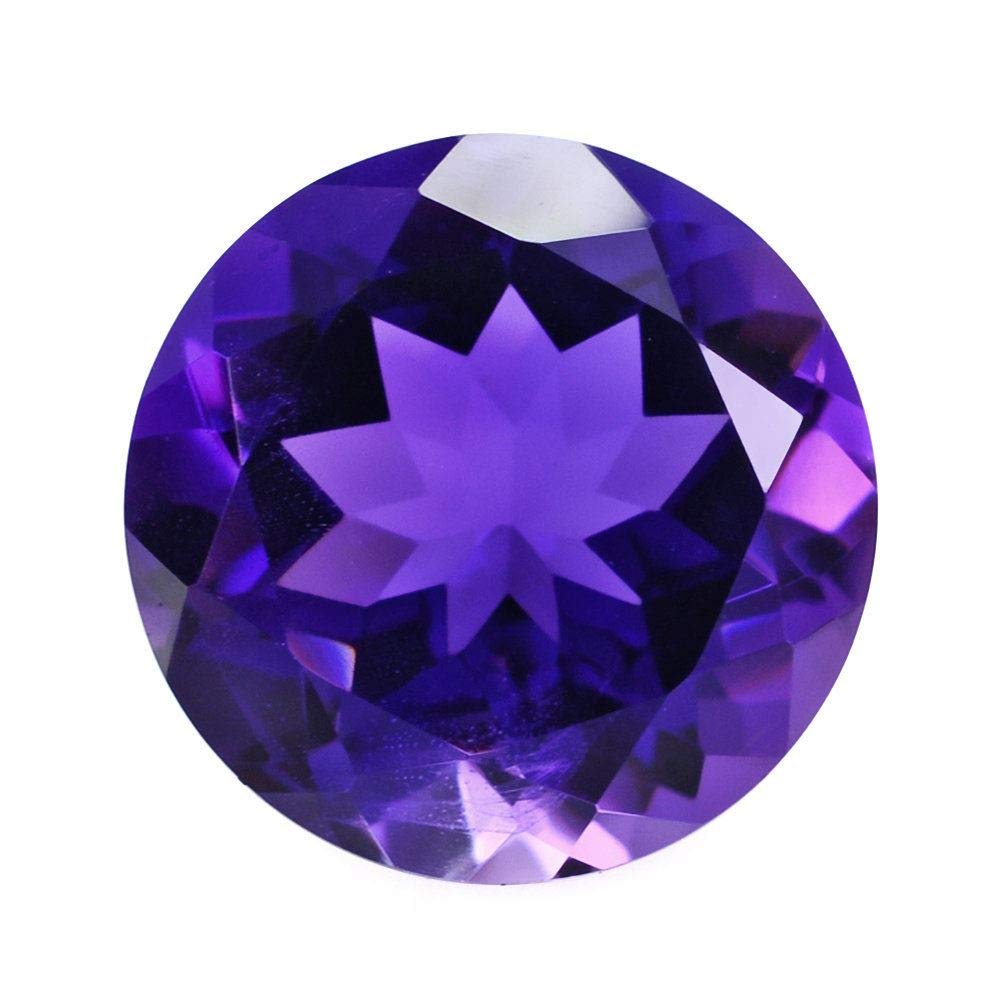 Natural Amethyst Loose Gemstone - Round Brilliant Cut Faceted Violet Purple Stone for Jewelry Making | Wholesale Price | Healing Crystal, Meditation, Birthstone Gift