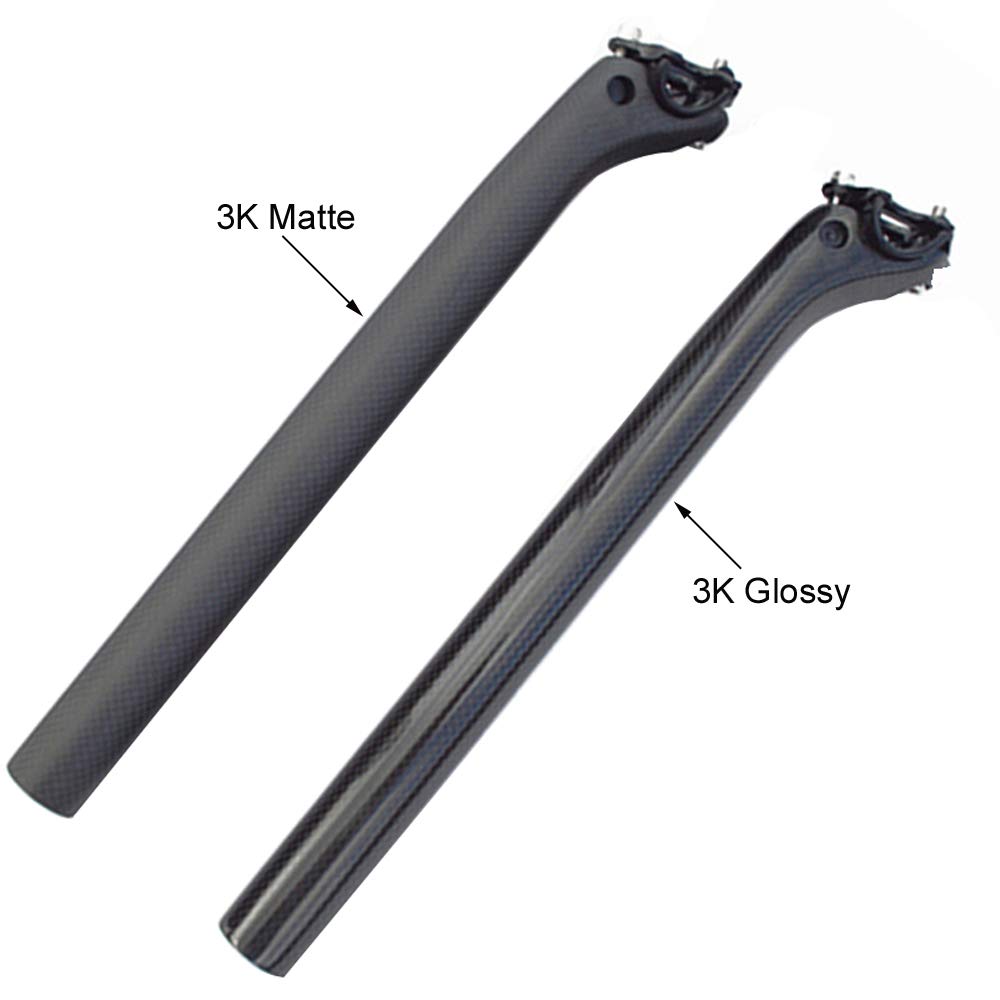 RXL SL Carbon Fiber Road Bike Seatpost - 31.6/30.8/27.2mm Diameter, Lightweight Offset Design in Red/Green/Blue - Perfect for Road Cycling, Triathlons & Performance Biking