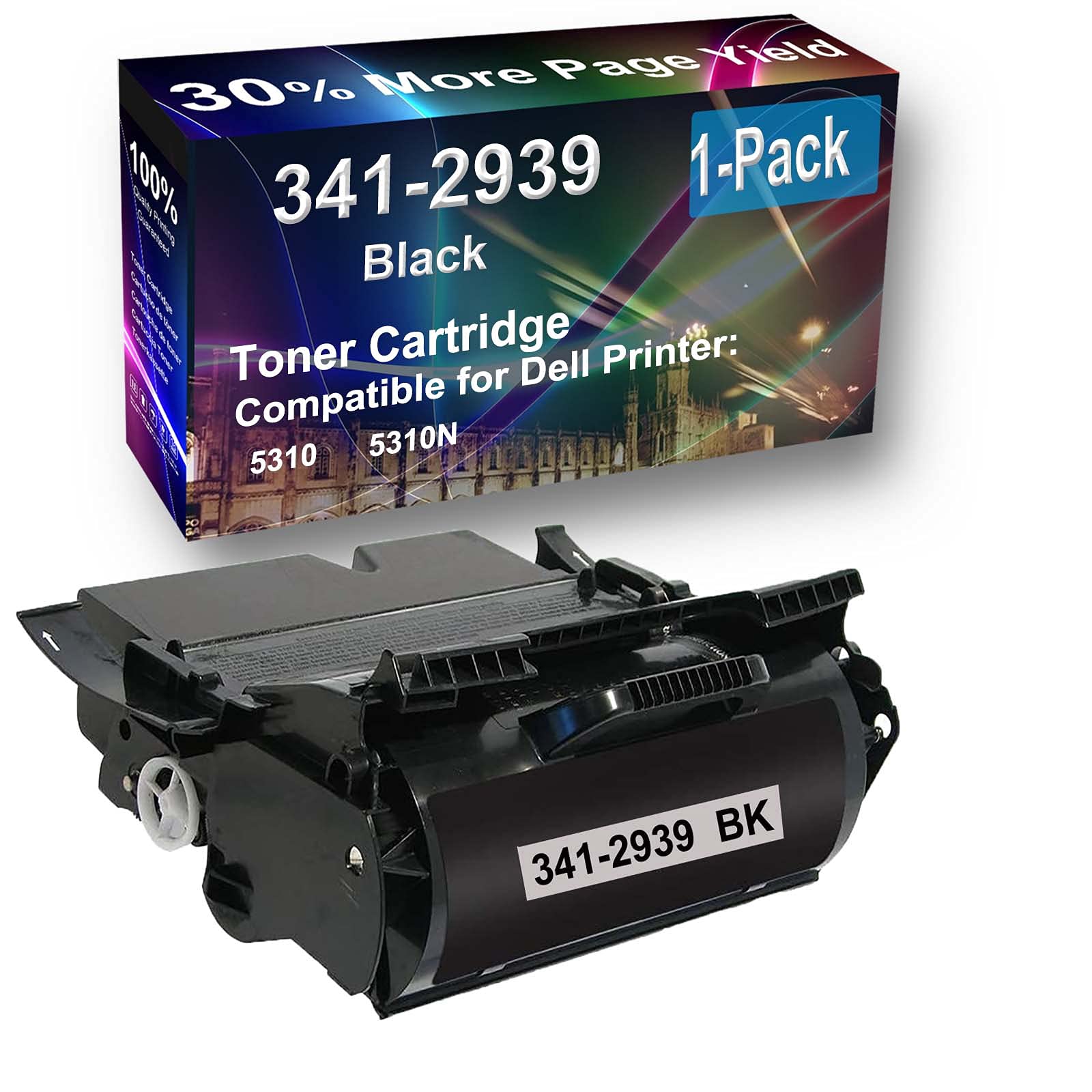 High Yield Dell 5310/5310N Compatible Laser Printer Toner Cartridge - Replacement for Dell 341-2939 (UG217 RD907) - Black - Perfect for Office Printing & Bulk Document Production