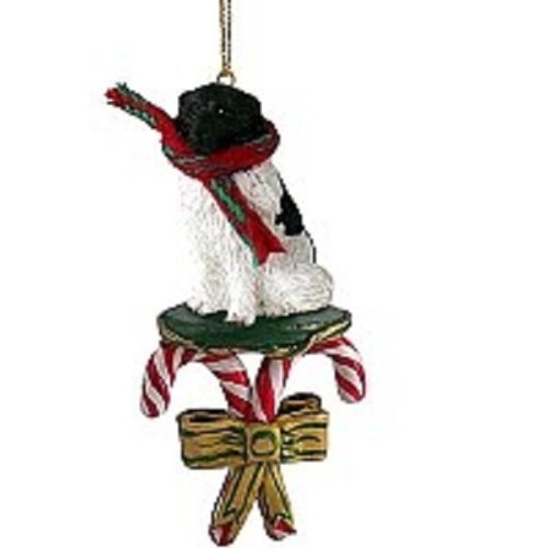 Landseer Candy Cane Christmas Ornament - Handmade Holiday Decor for Tree, Gift, and Festive Home Decoration - Perfect for Xmas, Winter, and Holiday Season Celebrations