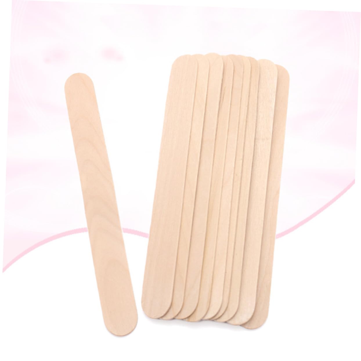 100pcs Wooden Facial Hair Removal Tool Set - Natural Dermaplaning Scraper, Exfoliating Beauty Care Stick for Smooth Skin - Perfect for Eyebrow Shaping & At-Home Spa Treatments