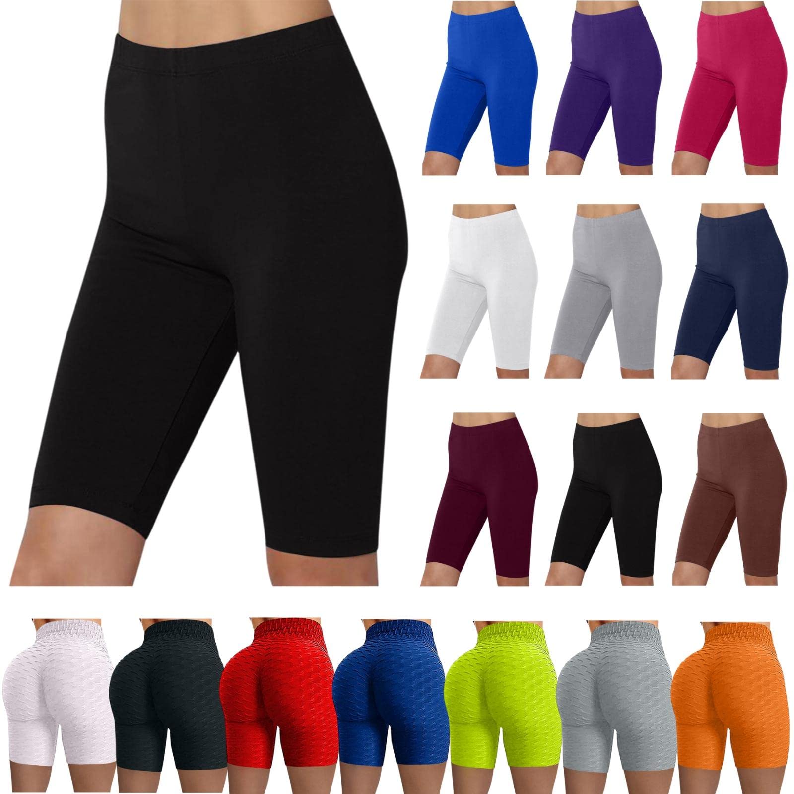 BFAFEN Women's High Waisted Yoga Pants - Athletic Running Shorts for Fitness, Plus Size Workout Leggings, Summer Sports Shorts for Yoga, Gym & Outdoor Activities