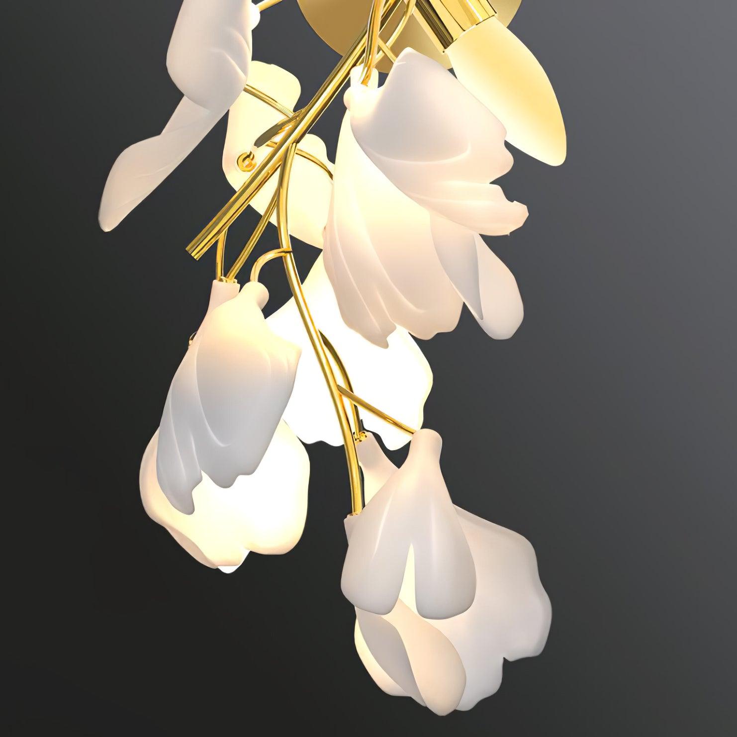 Ginkgo Flowers Plug in Wall Lamp - Decorative Night Light for Bedroom, Nursery, Living Room - Perfect for Relaxation and Ambiance