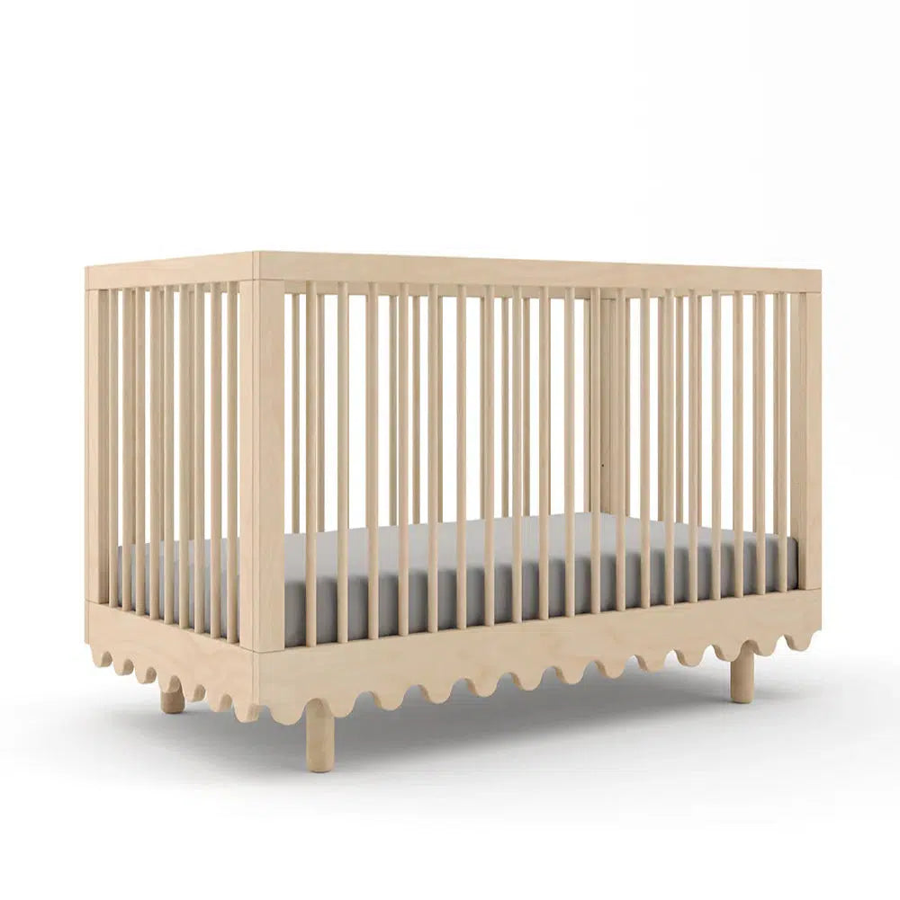 Oeuf Moss Crib in Birch - Modern Eco-Friendly Baby Crib for Nursery & Bedroom - Safe & Stylish Wooden Crib for Newborns & Toddlers - Perfect for Gender-Neutral Nursery Decor & Small Spaces