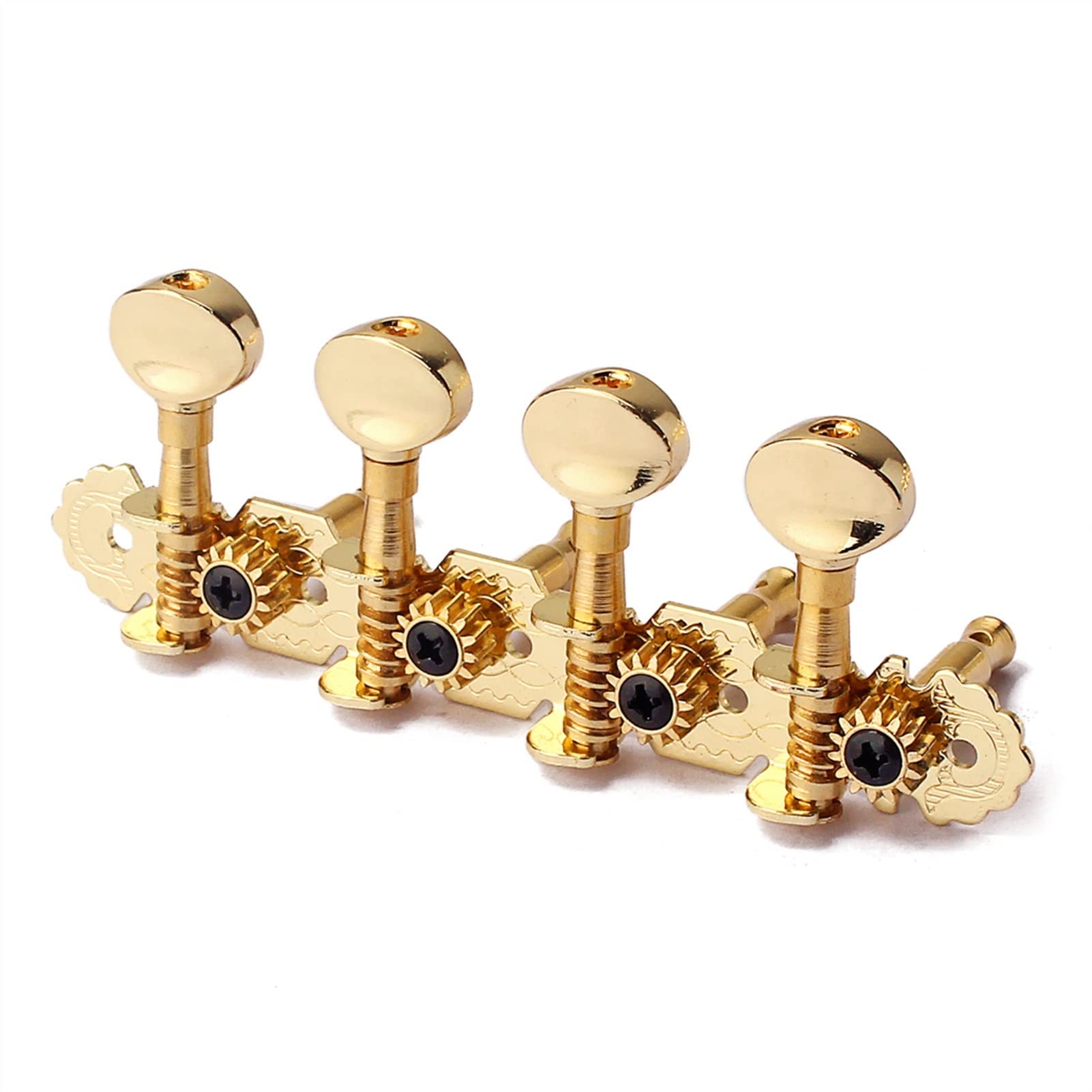 4R4L Gold Mandolin Tuner Machine Head Set - 8 String Guitar Tuning Pegs & Keys (117x42x38mm) for Mandolin & Acoustic Guitar Accessories | Perfect for String Replacement & Instrument Maintenance