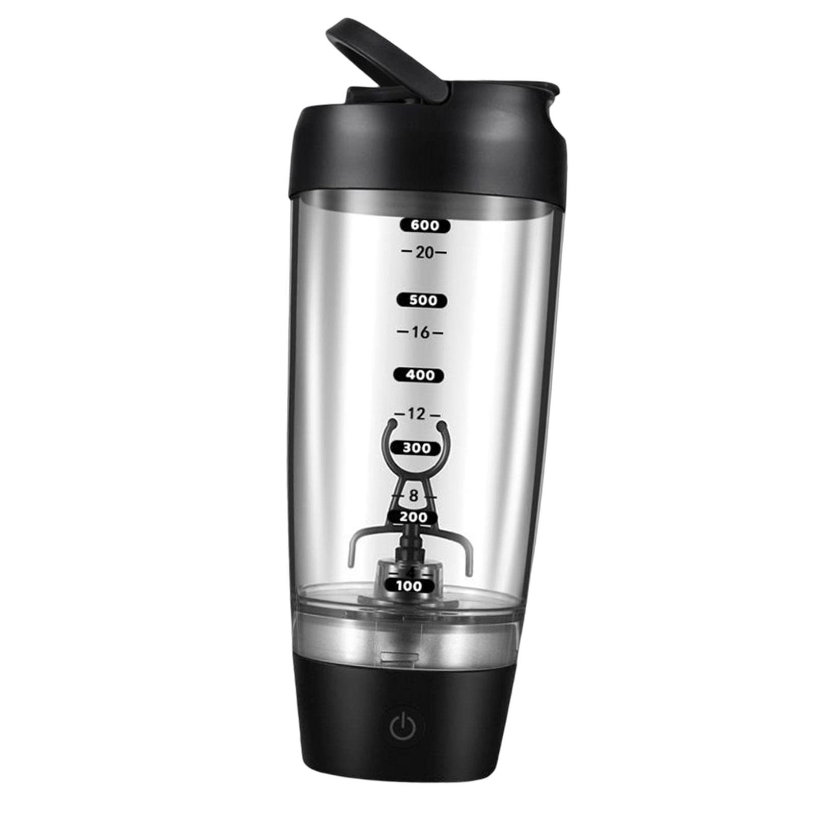 JAYIOLA Electric Protein Shaker Bottle - 20 oz Portable Blender Cup for Protein Shakes, Smoothies & Meal Replacement Drinks - Ideal for Gym, Workout & Fitness Enthusiasts - Black