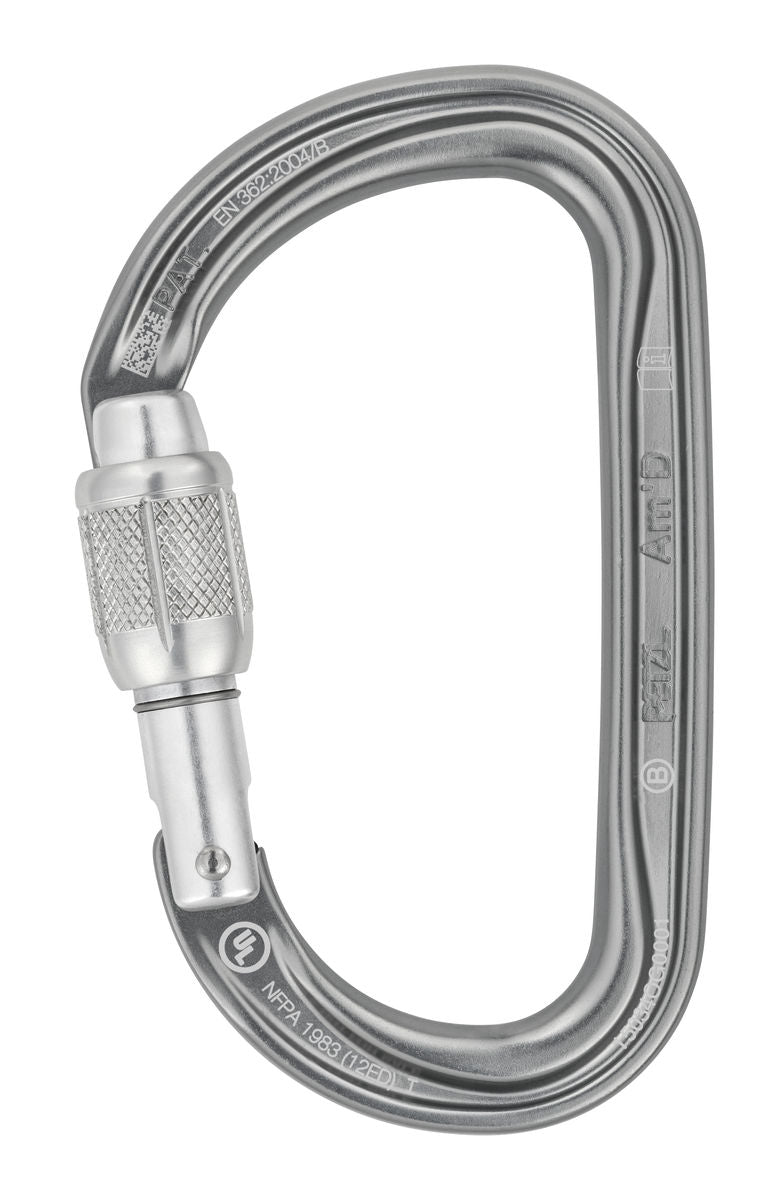 Am’D Screw Lock Carabiner - Heavy Duty Climbing Carabiner with Secure Locking Mechanism for Rock Climbing, Hiking, Camping & Outdoor Adventures