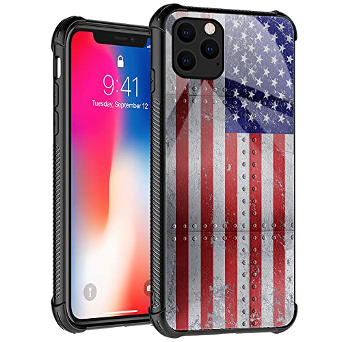 Classic metal pattern Red and Blue American Flag