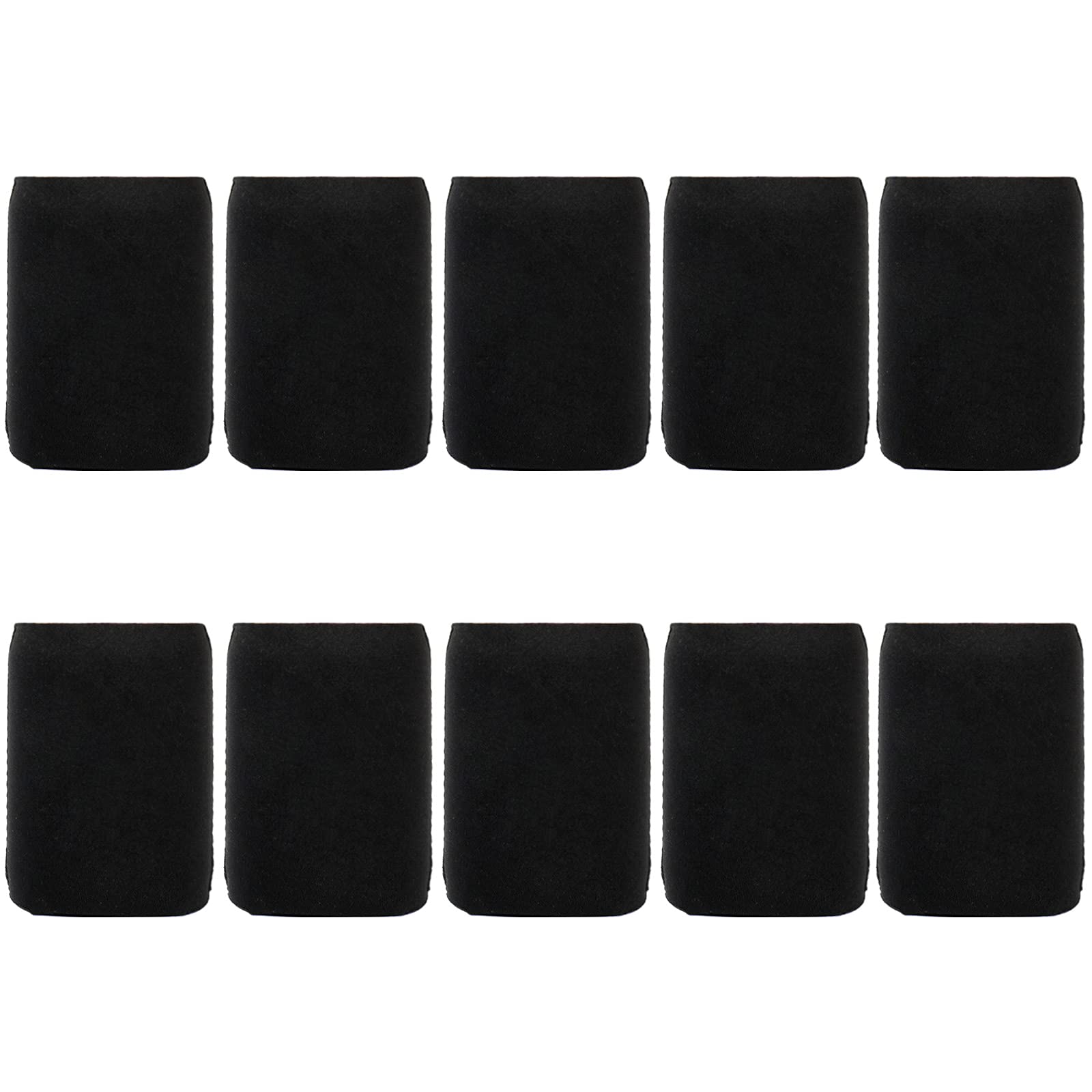 HaiMay 10-Pack Insulated Beer Can Coolers - Neoprene Drink Sleeves for Cans & Bottles (Black) - Keep Drinks Cold for Outdoor Parties, BBQs & Beach Trips