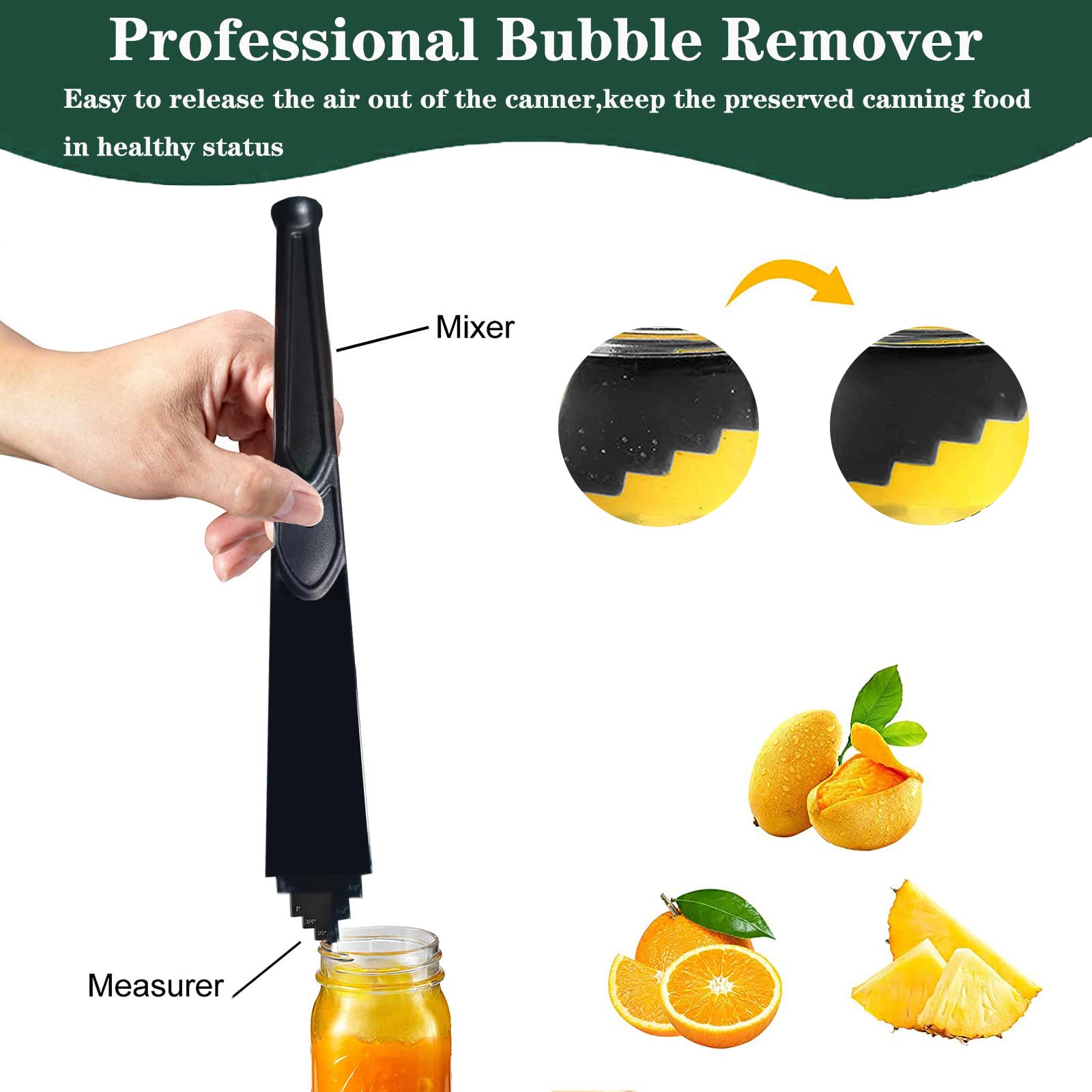 HOMMES Mason Jar Canning Supplies Starter Kit - Pot, Funnel, Lifter, Wrench, Tongs, Lid Lifter & Bubble Remover for Home Canning, Preserving Food, DIY Jams & Pickles