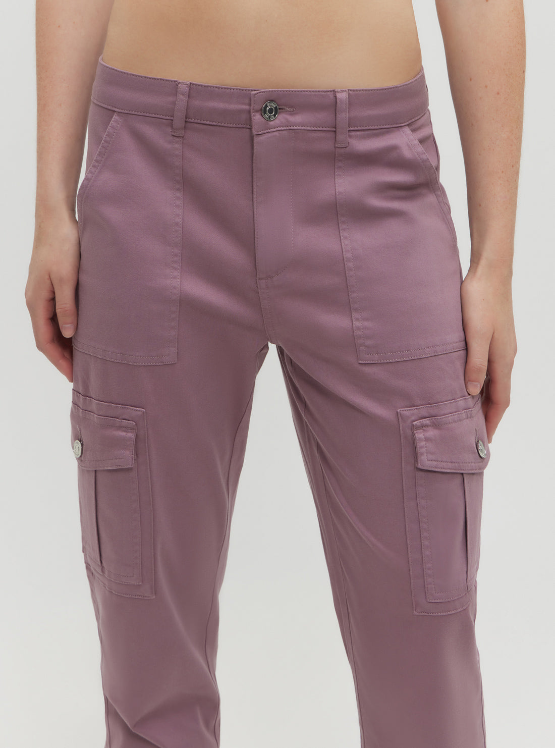 Lavender Juno Cargo Pants for Women - Stylish & Comfortable Casual Trousers with Multiple Pockets | Perfect for Hiking, Travel & Everyday Wear