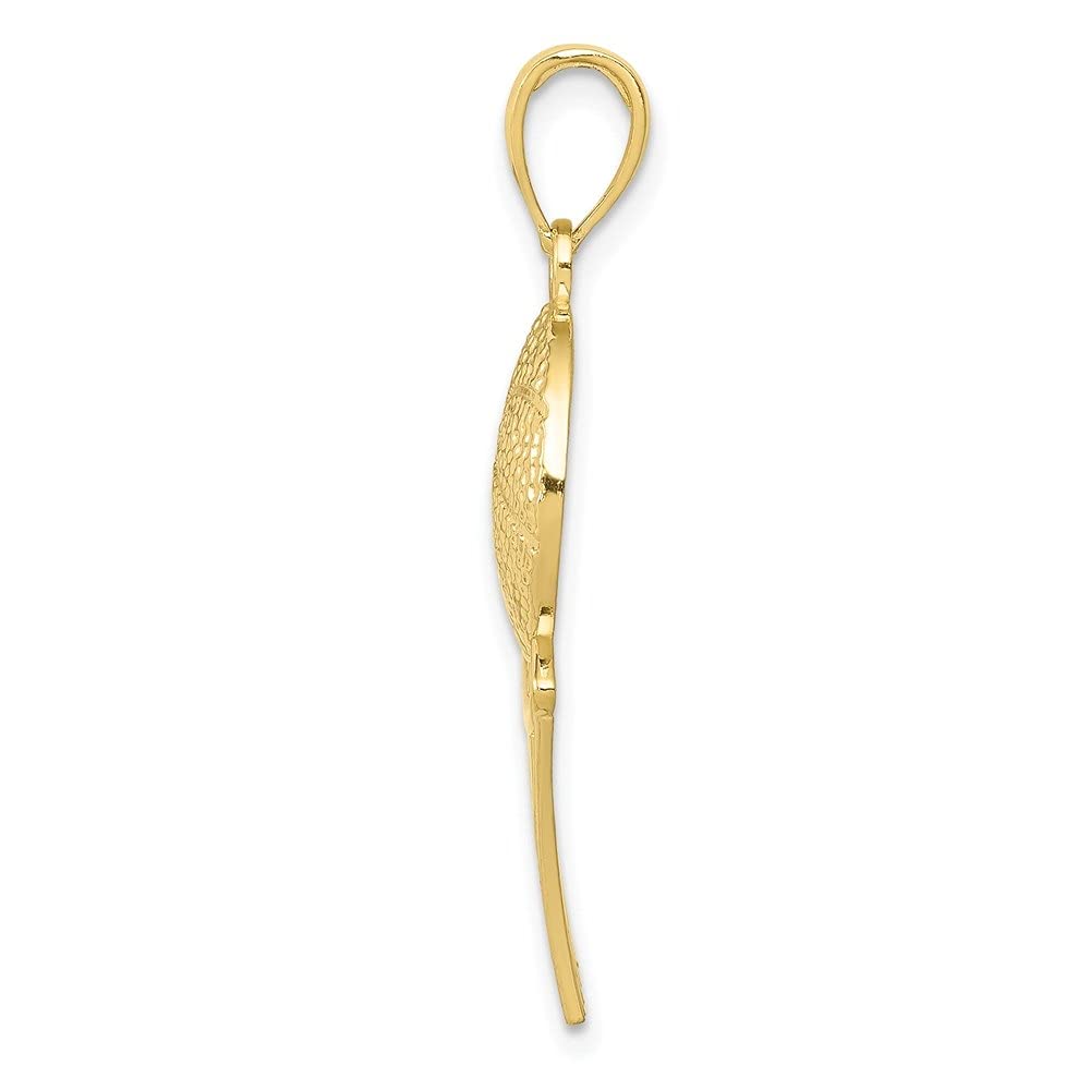 10K Yellow Gold Basketball Net Pendant - 31mm x 16mm Diamond2Deal | Elegant Jewelry Gift for Basketball Players & Fans | Perfect for Games, Graduation & Special Occasions