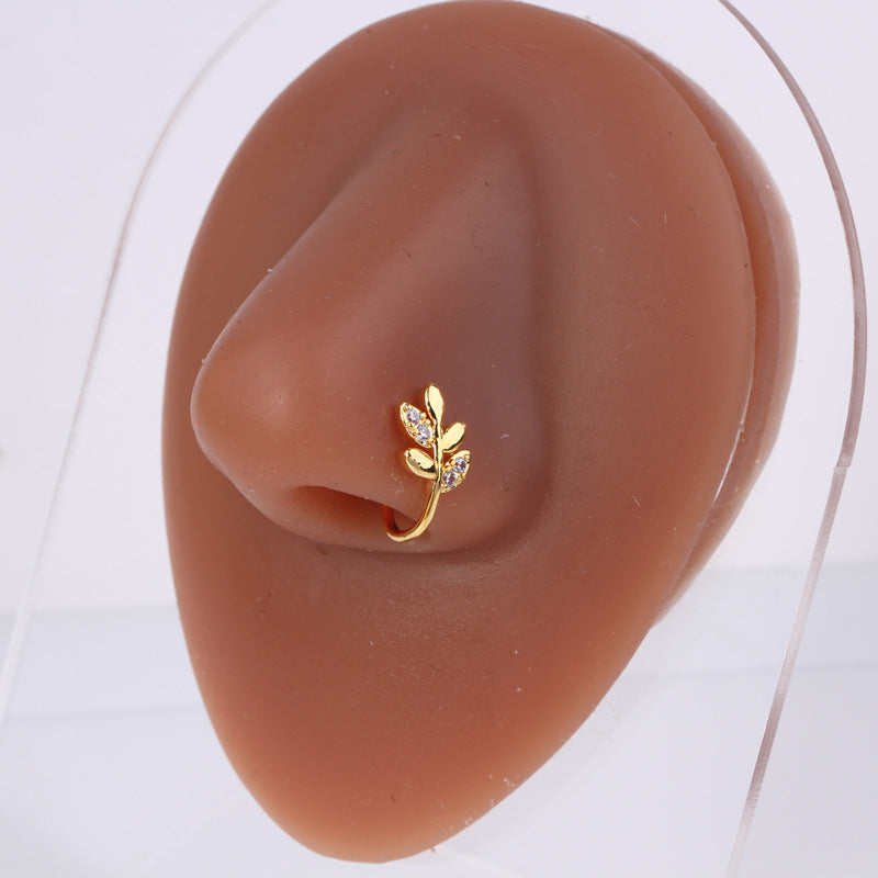 18K Gold Bunny No Piercing Nose Cuff - Fake Nose Ring for Women | Trendy Non-Piercing Nose Jewelry for Parties, Weddings & Everyday Wear (HSPJ609)
