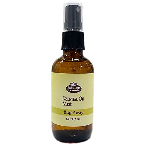 Fabulous Frannie All-Natural Bug Repellent Essential Oil Mist - 2oz Pure Essential Oil Spray for Outdoor, Camping & Travel | Safe & Effective Insect Protection