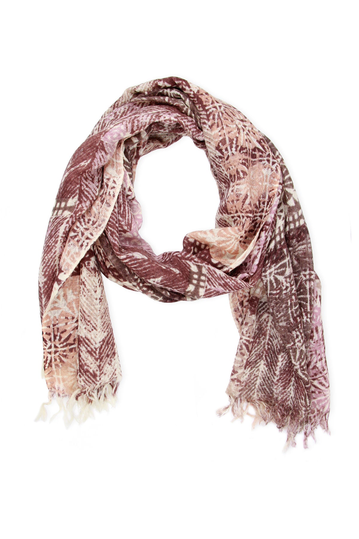 Luxury Silk Wool Blend Patterned Scarf for Women - Soft Warm Winter Fashion Accessory - Perfect for Office, Travel & Special Occasions