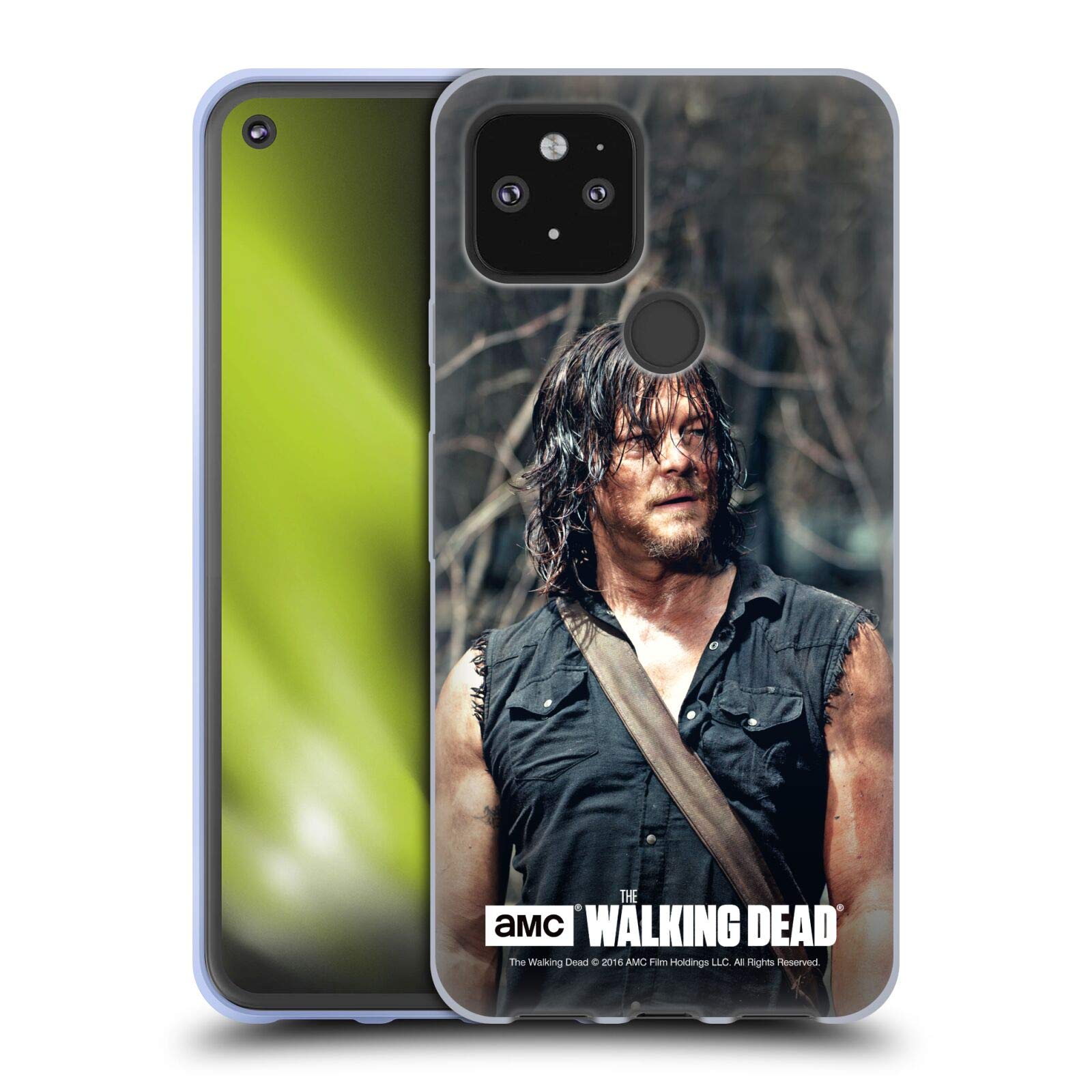 Head Case Designs Officially Licensed AMC The Walking Dead Daryl Dixon Soft Gel Case for Google Pixel 5 5G - Durable Protection for Fans & Everyday Use