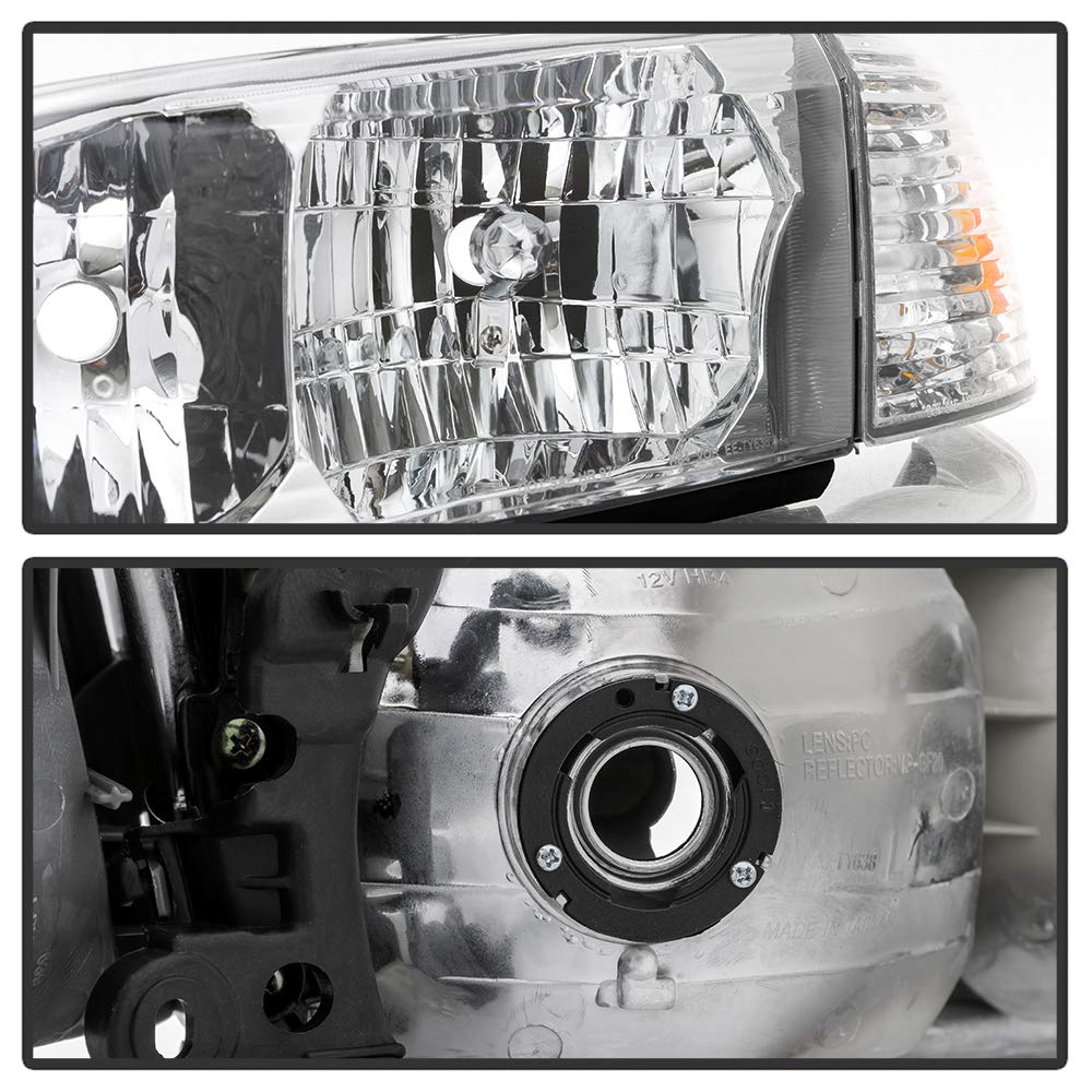 ACANII - 2000-2001 Toyota Camry Replacement Headlights Set - OE Style Headlamps with Corner & Signal Lights - 4pc Left & Right Pair - Perfect for Night Driving & Vehicle Restoration