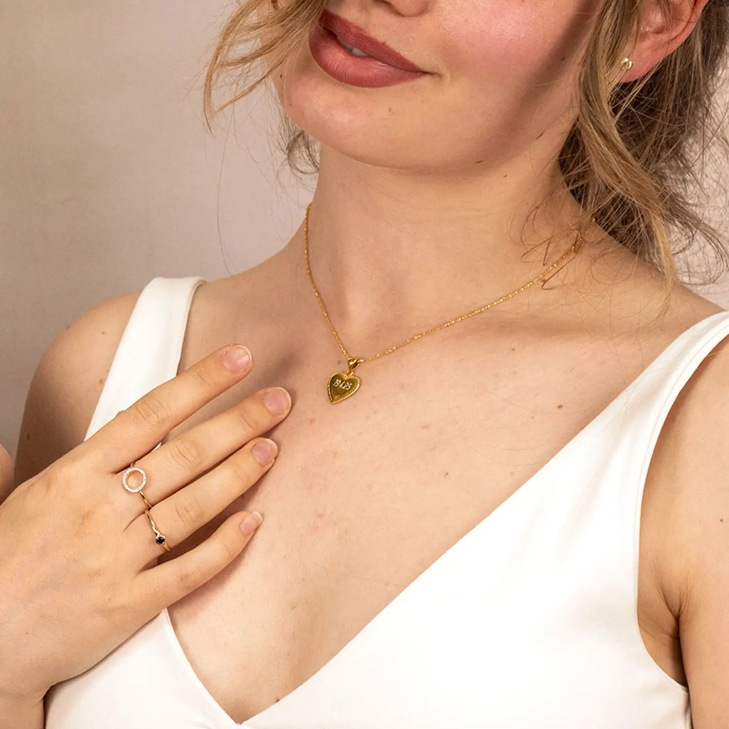 Personalized Engravable Heart Necklace in 14K Gold - Perfect Gift for Anniversary, Valentine's Day & Mother's Day | Elegant Jewelry for Women