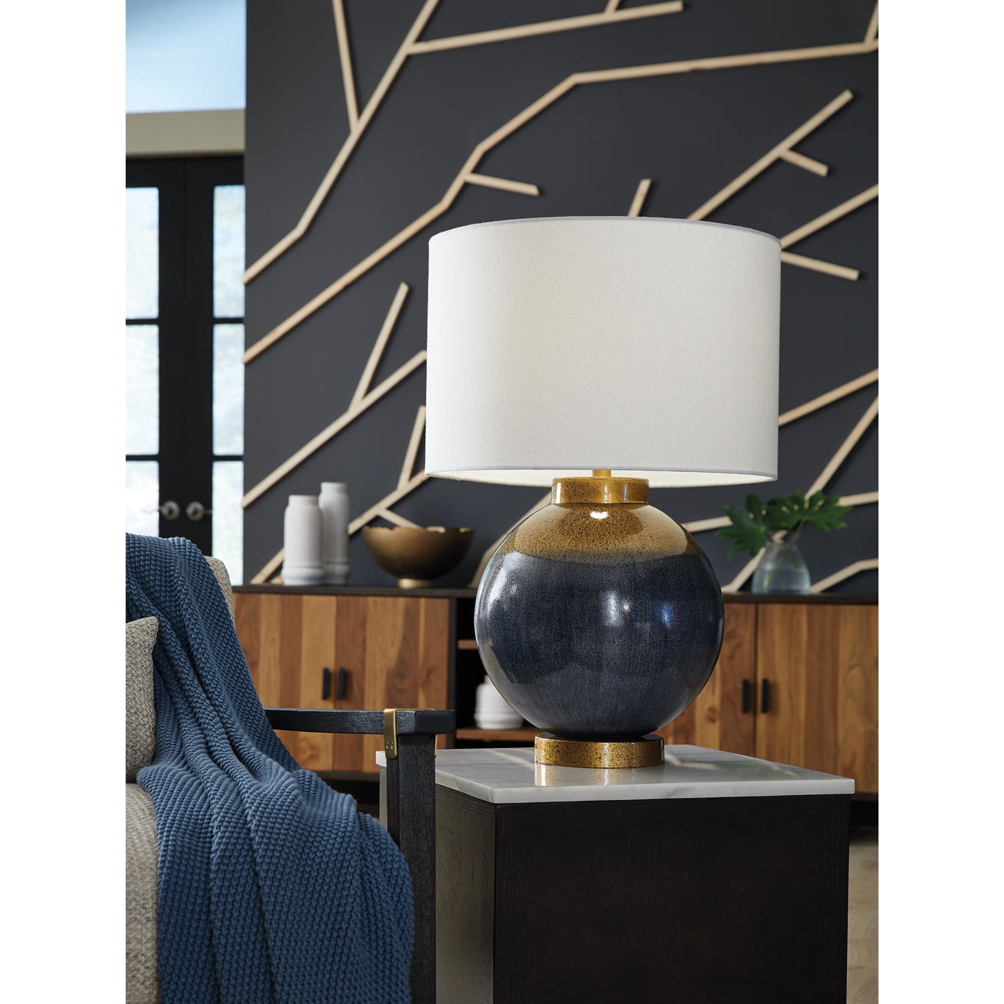 Adara Modern Table Lamp - 28 Inch Height, Adjustable Brightness for Living Room, Bedroom & Office | Energy-Efficient LED Desk Light with Touch Control