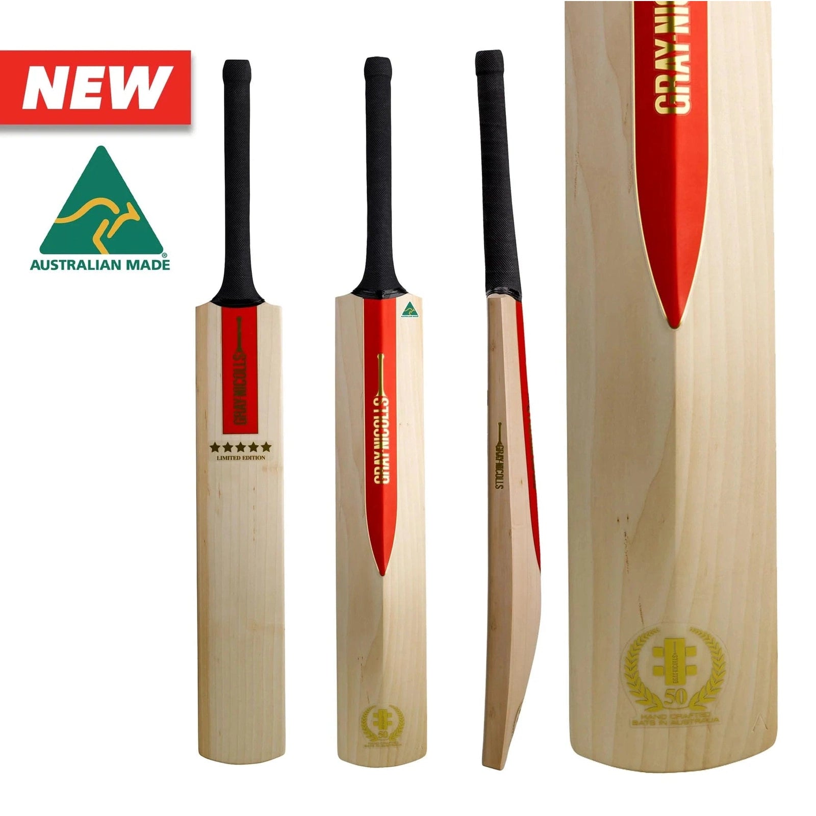 Gray Nicolls 50th Anniversary Adult Cricket Bat (5 Star) - Premium English Willow for Professional & Club Cricket Players - Perfect for Matches, Training & Tournament Play