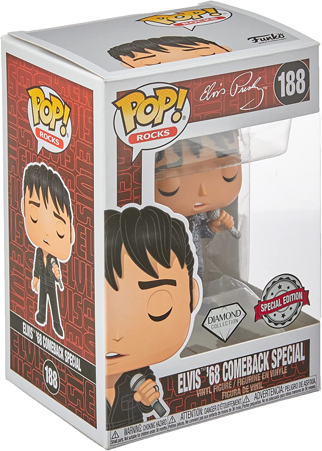Funko Pop! Elvis '68 Comeback Special Vinyl Figure - Elvis Presley Collectible Toy for Fans & Music Lovers - Perfect for Display, Gifts & Pop Culture Collections