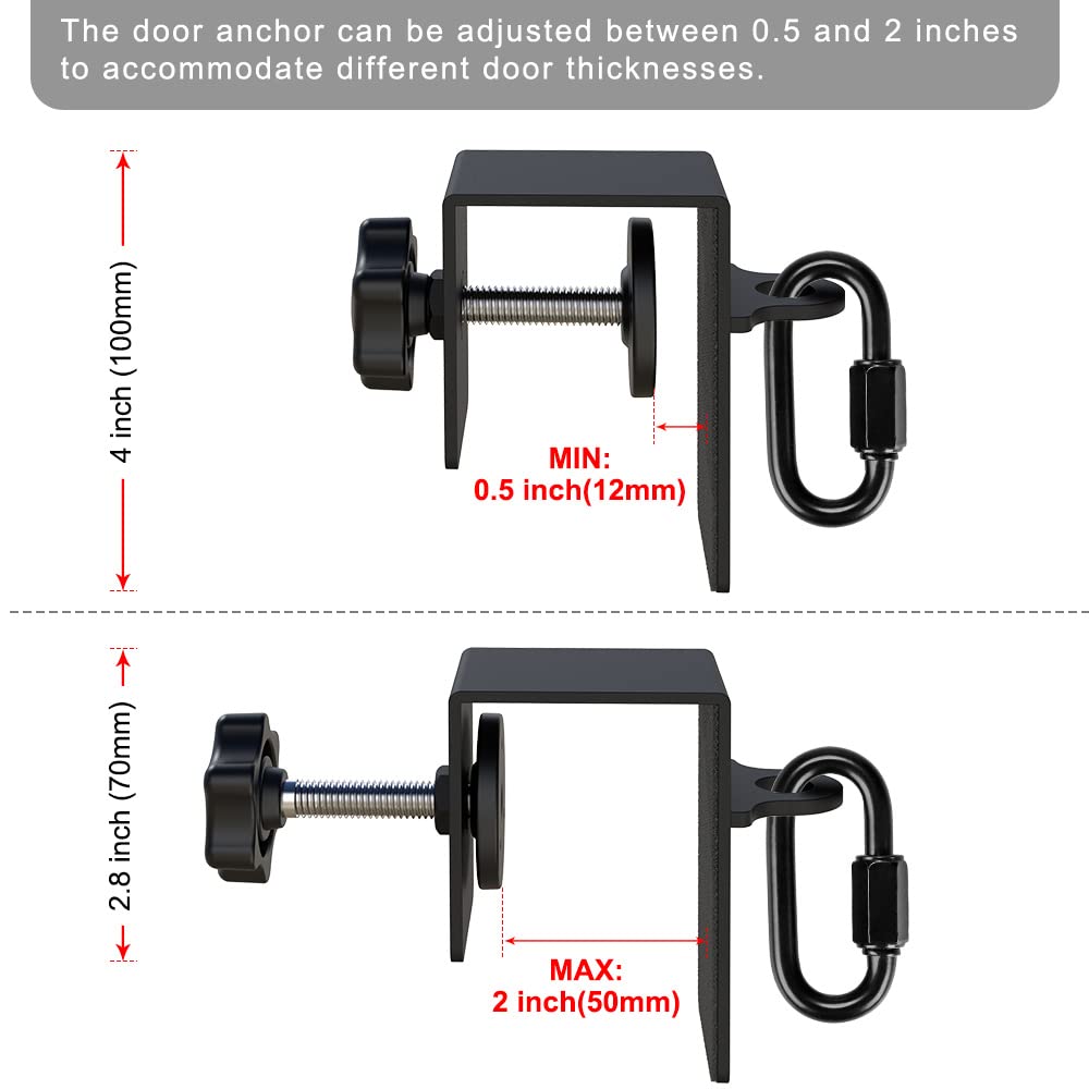 SELEWARE Heavy Duty Door Anchor for Resistance Bands - Home Gym Workout Equipment, Door Mount Attachment for Strength Training, Physical Therapy & Fitness Exercises - Perfect for Home Workouts, Rehabilitation & CrossFit Training