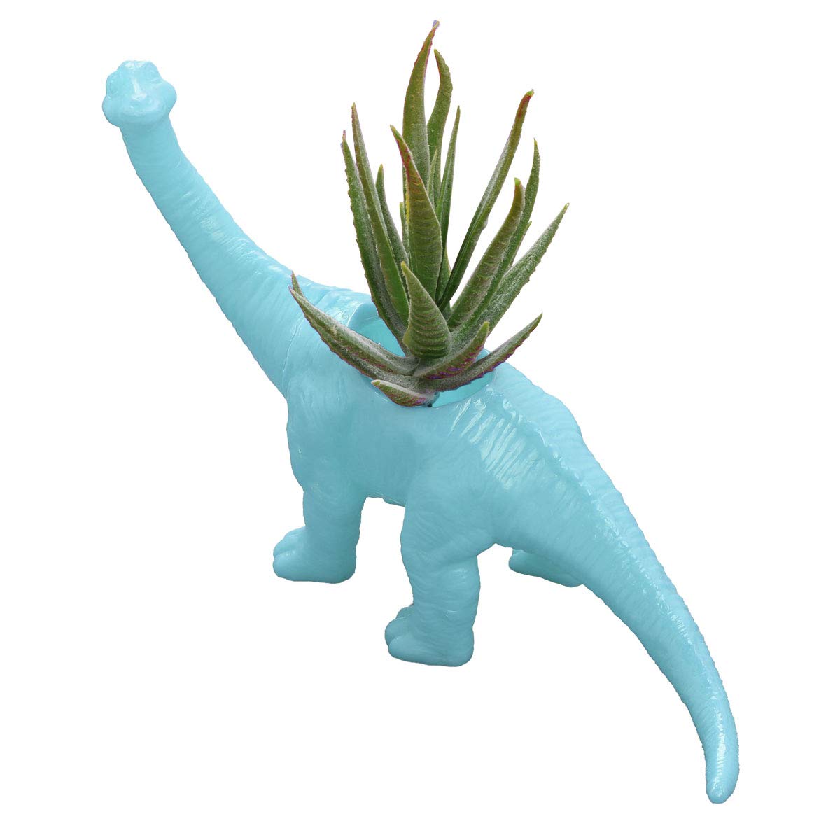 Creative Dinosaur & Rabbit Shaped Succulent Planter - Cactus Bonsai Flower Pot for Home, Office & Desktop Decoration (Light Blue Brachiosaurus) | Perfect for Indoor Plants, Small Succulents & Home Gardening Gifts