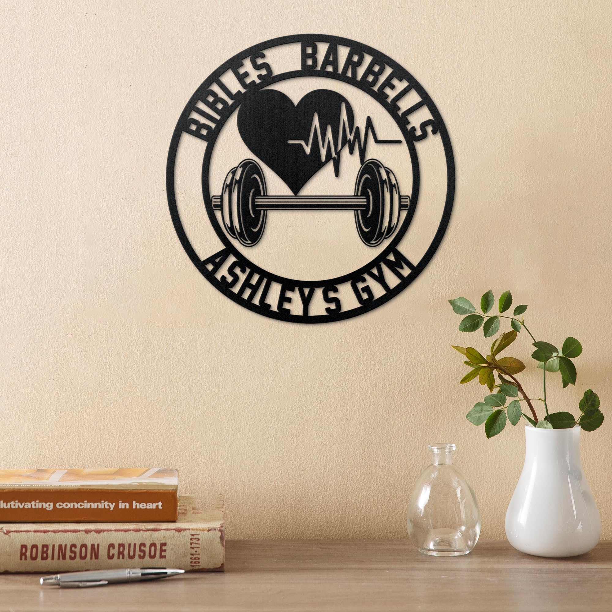 Custom Personalized Home Gym Signs - Metal Wall Art Decor for Workout Room & Fitness Studio | Perfect for Home Gym Motivation & Workout Space Inspiration