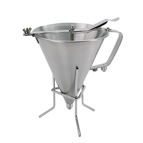 DEBUYER 3354.10 Stainless Steel Piston Funnel 1.5L - Professional Kitchen Funnel for Liquids, Sauces & Oils - Perfect for Home Cooking, Bartending & Food Prep