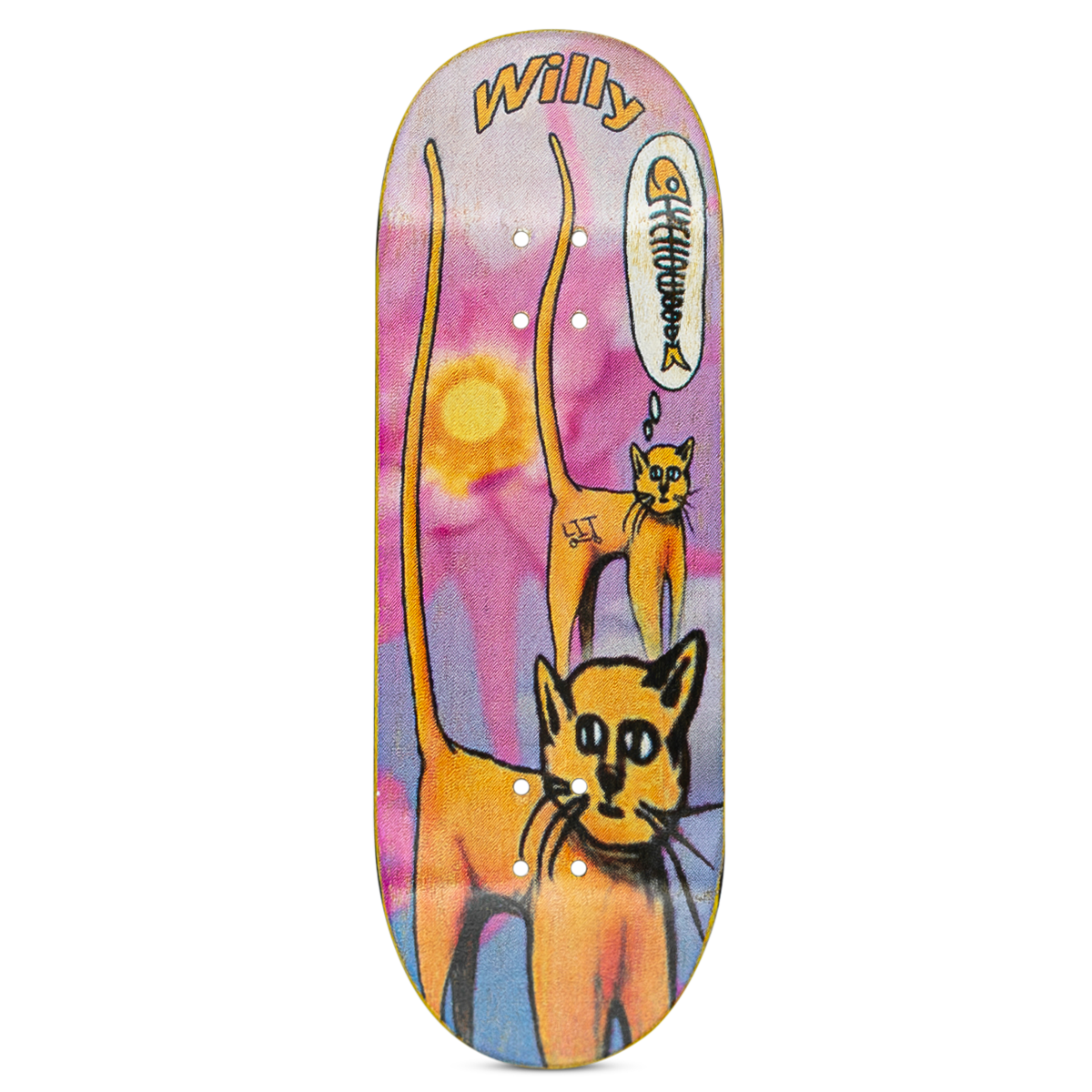 Yellowood Fingerboard Deck Willy IV - Professional Mini Skateboard for Finger Tricks & Stunts - Perfect for Skaters, Collectors & Office Desk Fun