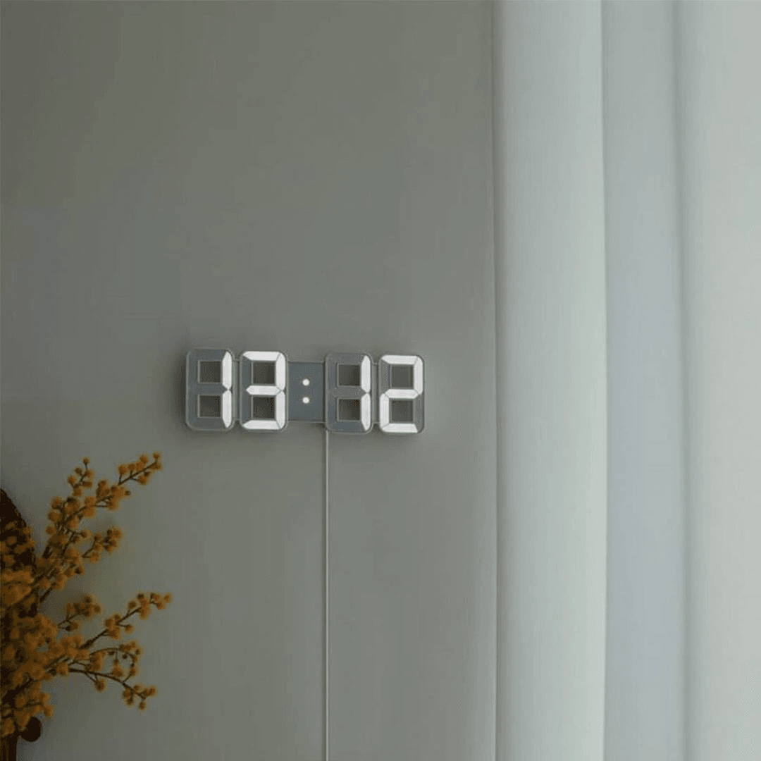 3D LED Digital Wall Clock - Modern Large Display Alarm Clock with Temperature & Date - Perfect for Home, Office, Bedroom, and Kitchen Decor