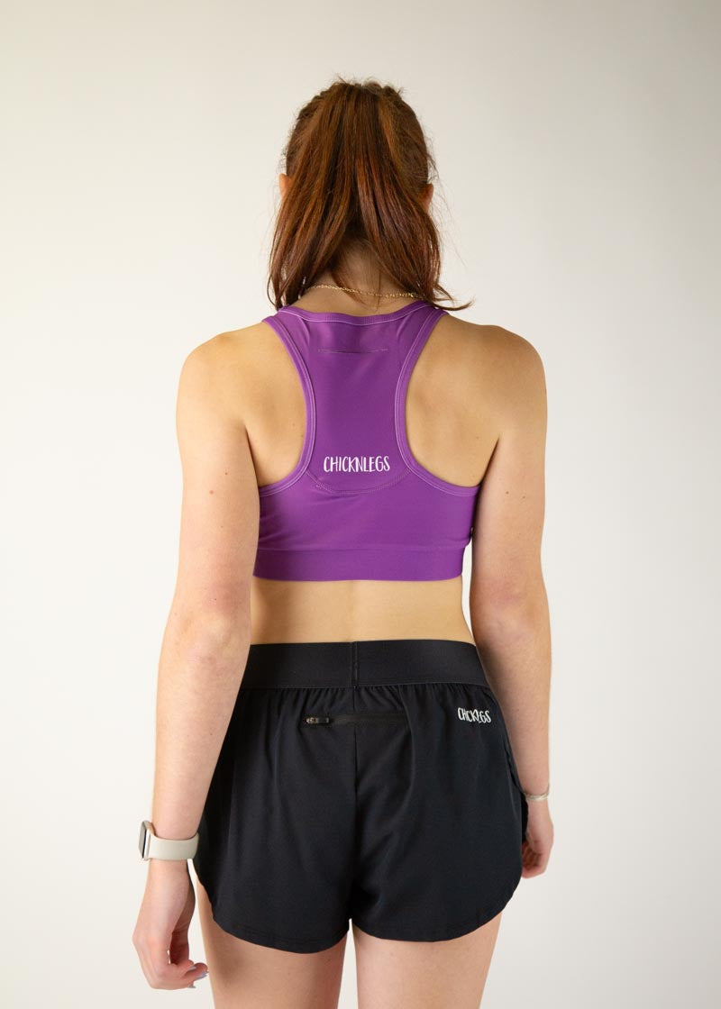 Deep Purple OG Sports Bra for Women - High Support Workout Top for Running, Yoga & Gym - Breathable & Comfortable Activewear