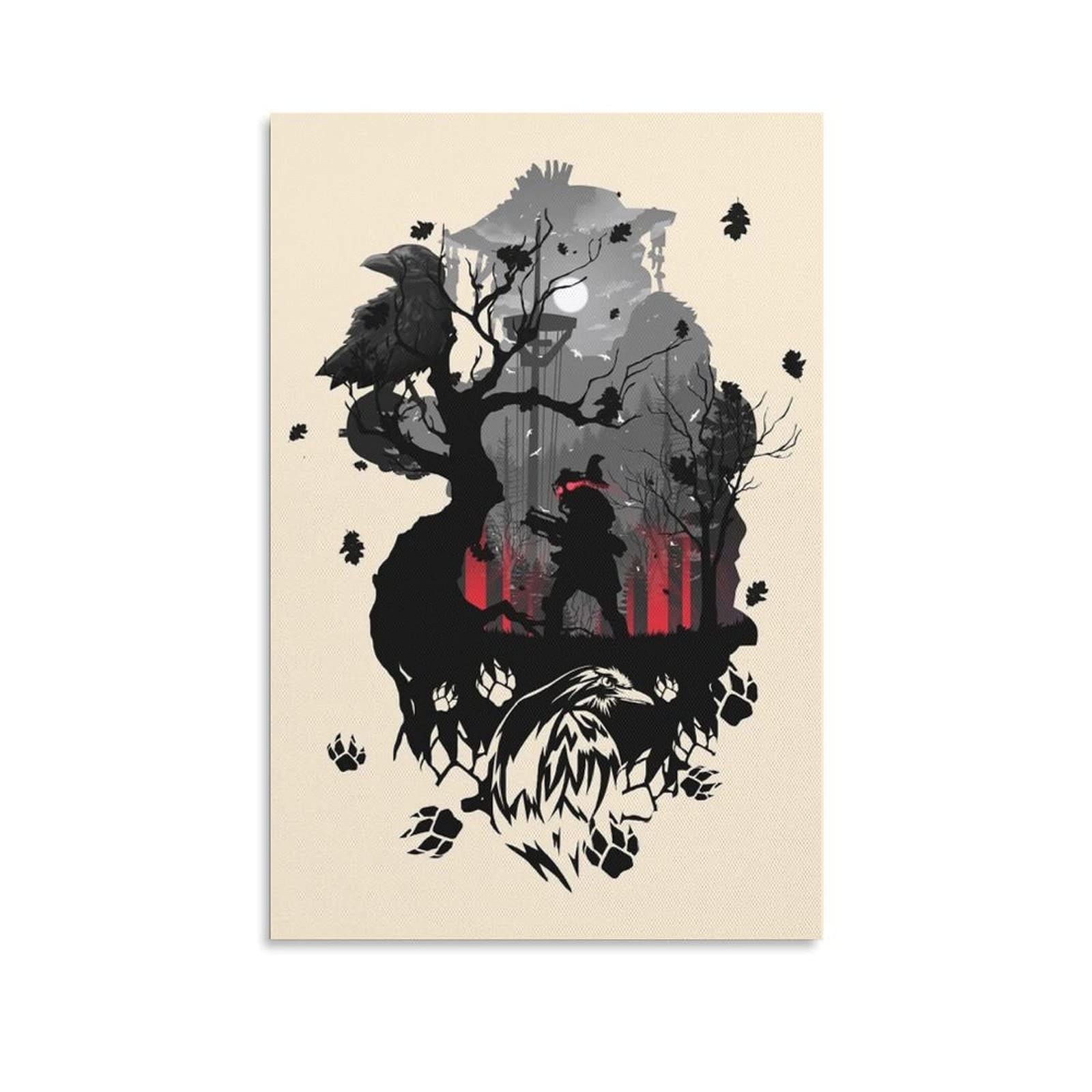 Bloodhound Apex Legends Canvas Wall Art Print - 24x36 Inches (60x90cm) - Sports Gaming Poster for Bedroom, Office & Living Room Decor - Perfect Gift for Gamers & Fans - Enhance Your Gaming Room, Man Cave or Dorm Wall Decor