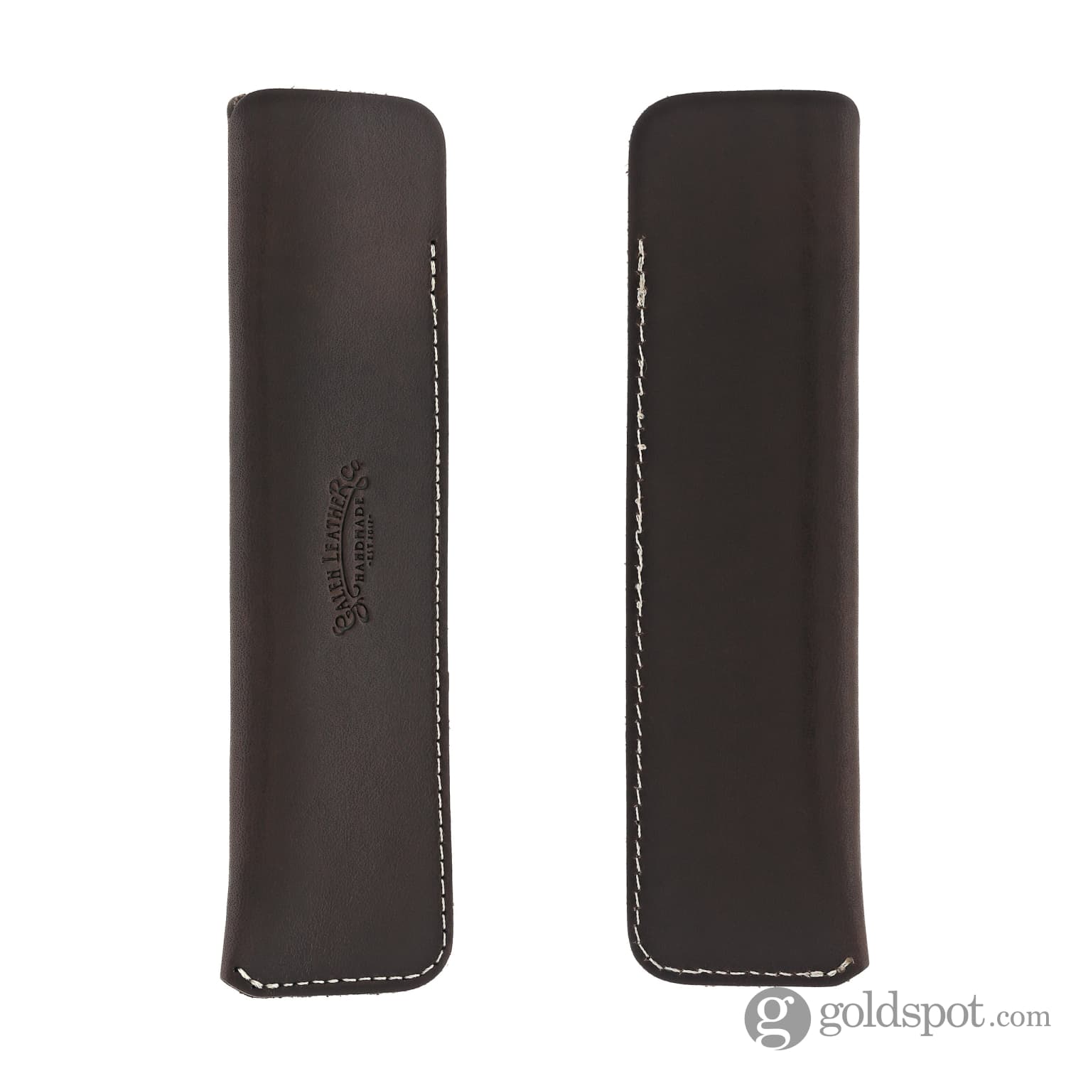 Galen Leather Single Pen Case in Expresso Brown - Premium Handmade Leather Pen Holder for Fountain Pens, Ballpoint Pens & Rollerballs - Perfect for Office, School & Travel