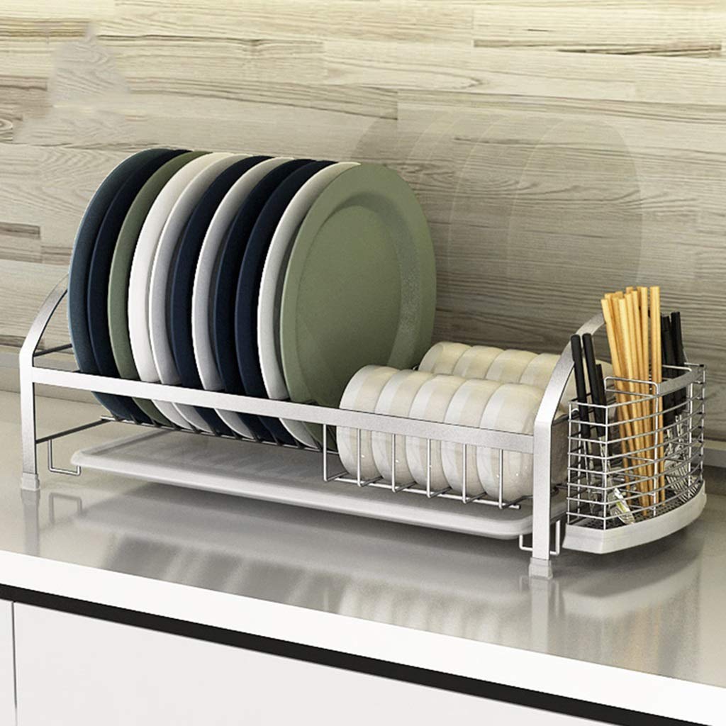 Kitchen Shelf Organizer - Standing Sink Holder Tray for Plates, Bowls & Cups - Tableware Storage Basket for Countertop, Kitchen Cabinet & Pantry Organization (Perfect for Small Spaces & Dish Drying)