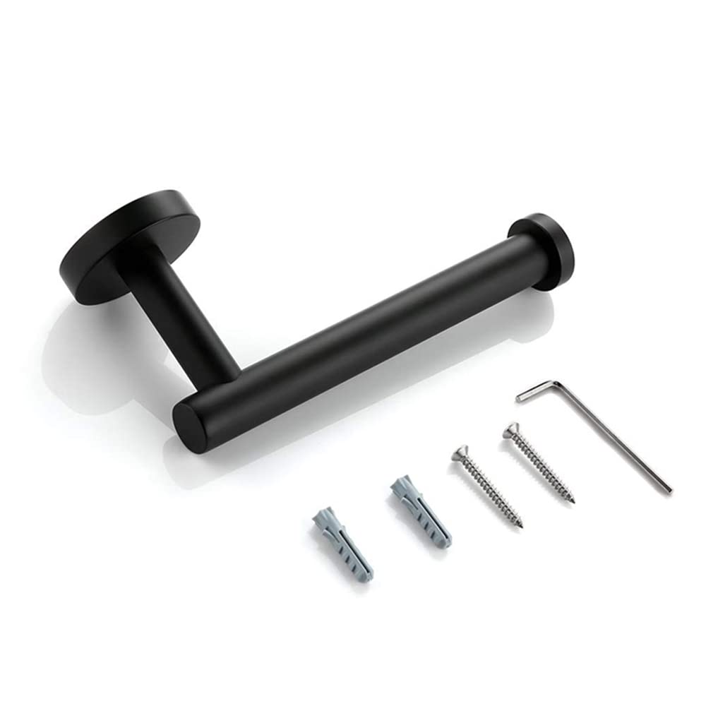 Stainless Steel Paper Towel Holder - Under Cabinet Kitchen & Bathroom Toilet Paper Roll Dispenser, Wall Mounted Matte Black SUS304 - Perfect for Home, Office, and Restaurant Use