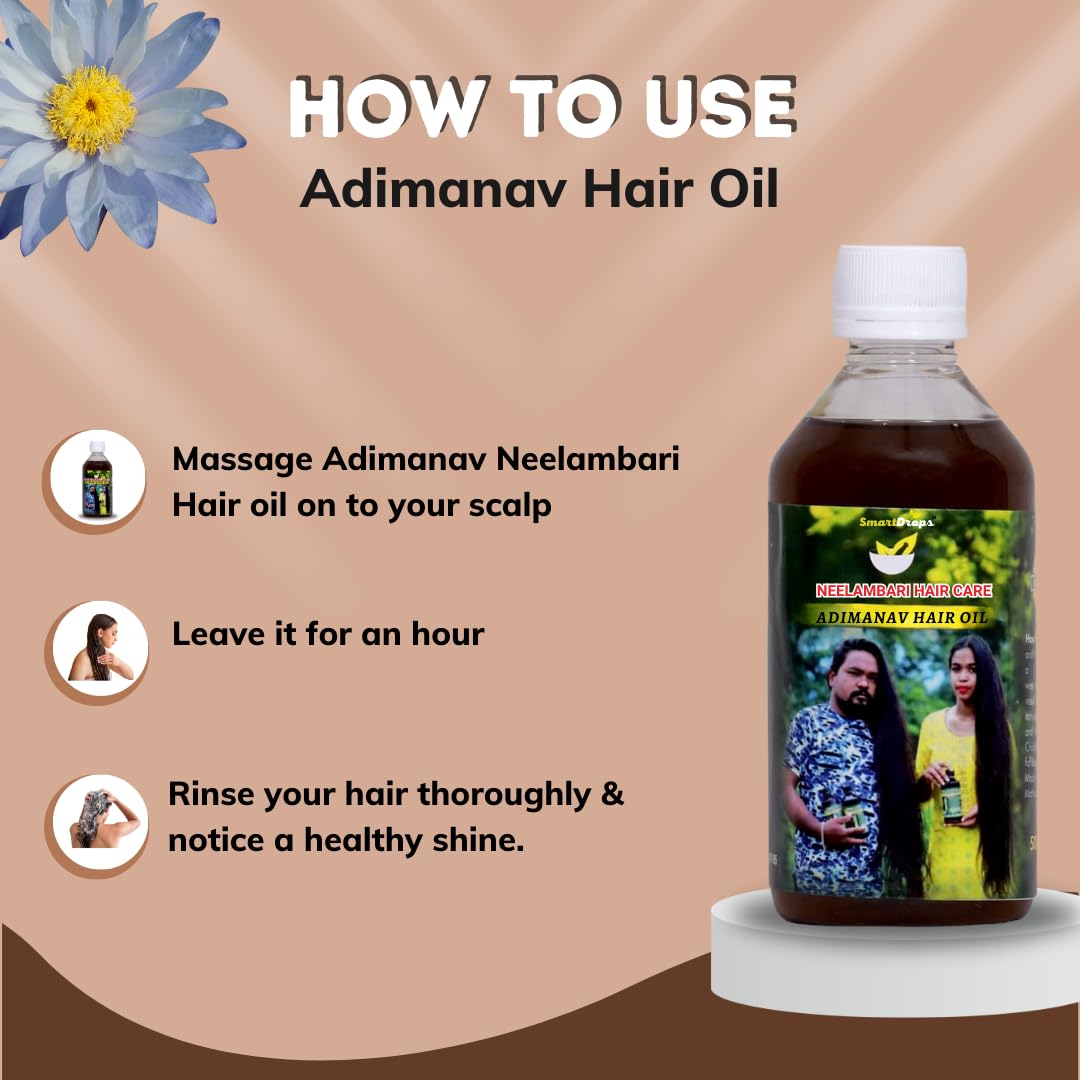 Neelambari Herbal Hair Oil for Men & Women - 100ml (Pack of 3) | Natural Hair Growth Treatment | Perfect for Daily Scalp Massage & Damaged Hair Repair