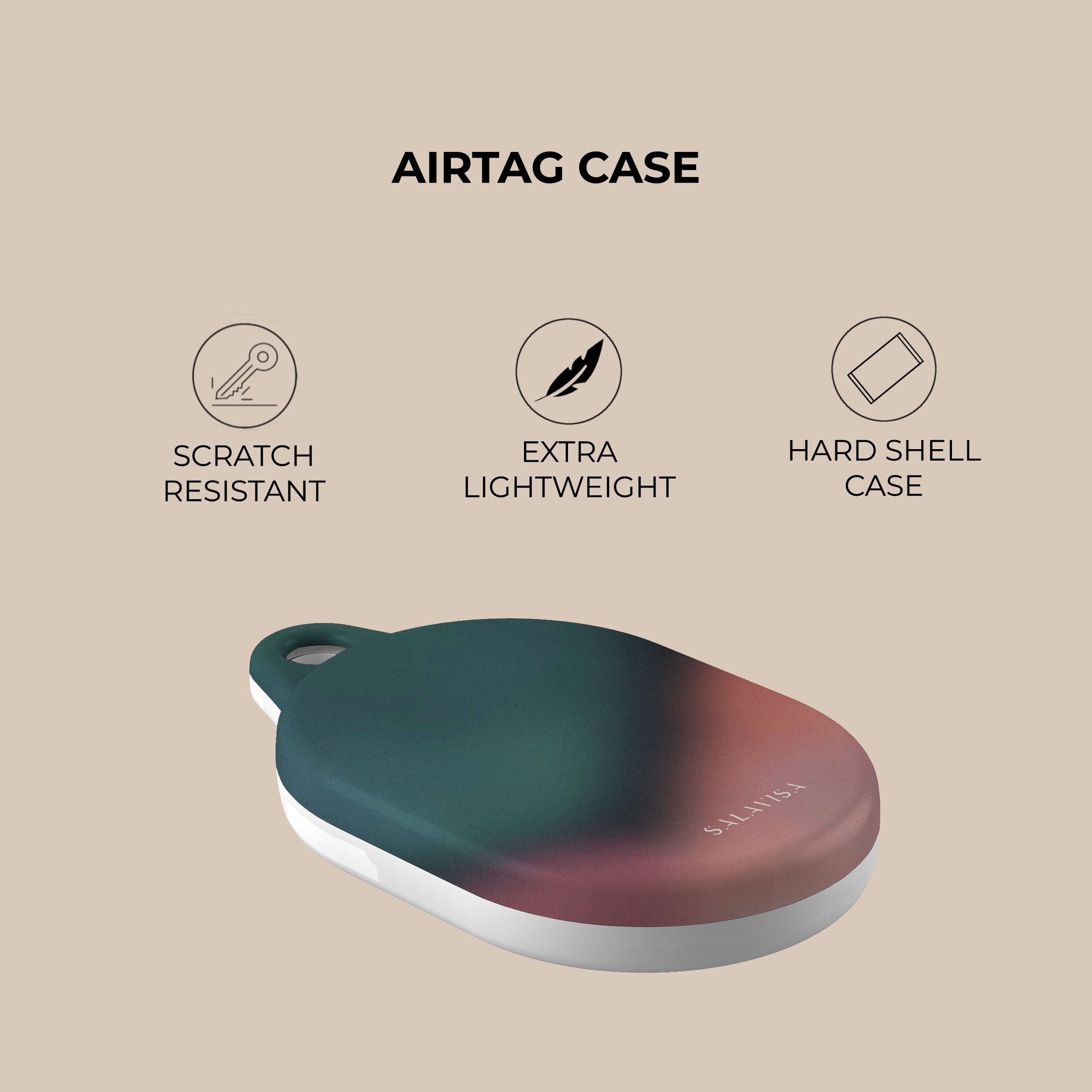 Leather AirTag Holder for iPhone - Premium Soft & Slim Design, Secure Keychain Attachment - Perfect for Keys, Wallets, Luggage Tracking & Anti-Loss Protection