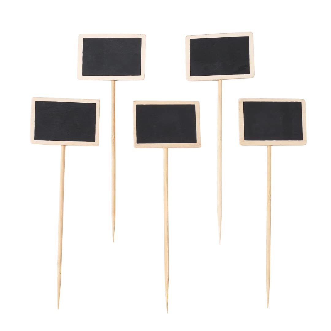 Restaurantware 6 x 2 Inch Disposable Bamboo Chalkboard Food Labels - 1000 Pack of Durable Pointed Food Signs for Parties, Birthdays & Events | Perfect for Buffets, Catering & Dessert Displays