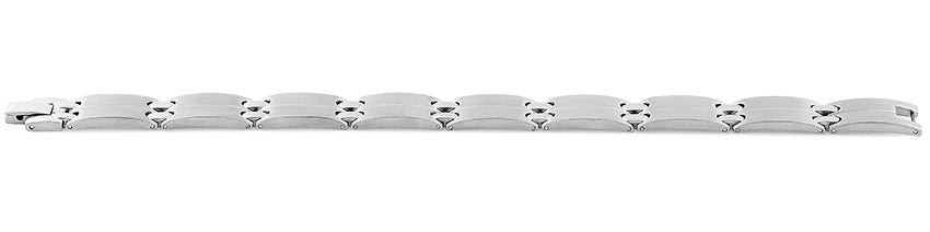 Stainless Steel Groove Link Bracelet for Men & Women - Adjustable Unisex Jewelry Gift for Everyday Wear, Parties & Special Occasions