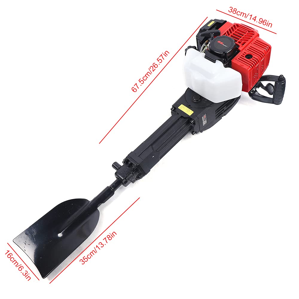 52CC 2-Stroke Gas Powered Handheld Trencher Digger - Portable Garden Tree & Post Hole Digging Machine for Landscaping, Farming, and DIY Yard Projects