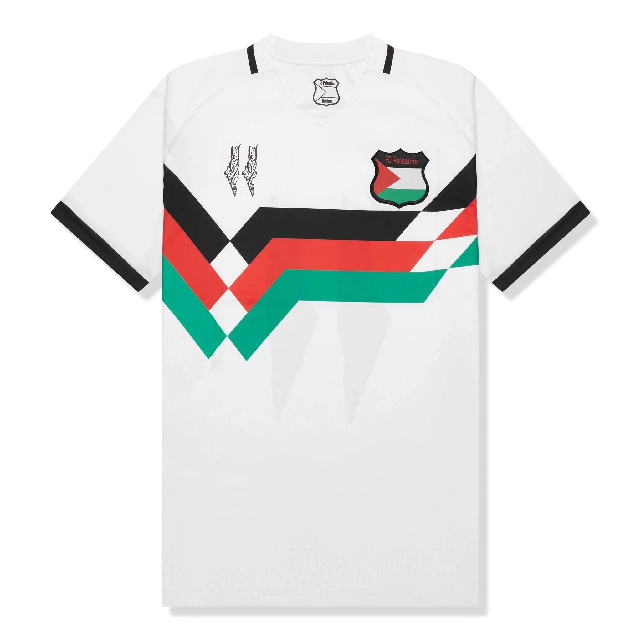 FC Palestine Retro White Football T-Shirt - Vintage Soccer Jersey for Fans & Supporters - Perfect for Match Days & Casual Wear