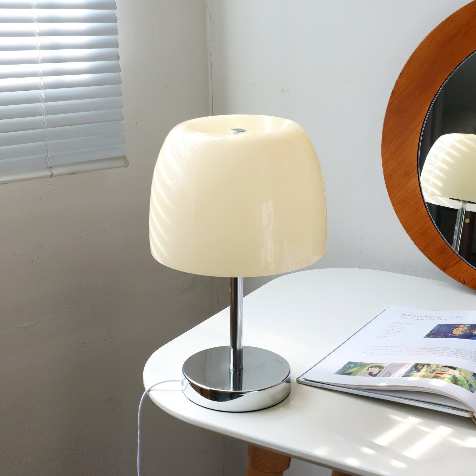 Roxboro Modern Table Lamp - Stylish LED Nightstand Light for Bedroom, Living Room & Office - Warm White & Adjustable Brightness - Perfect for Reading, Relaxing & Decor