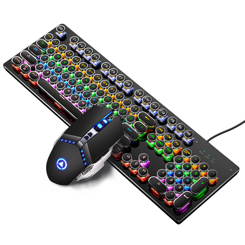 Professional RGB Backlit USB 2.0 Mechanical Gaming Keyboard with 4 Adjustable DPI Mouse - 104 Keys, CE Certified (ZK 4) - Perfect for PC Gaming, Office Work & Streaming Setups