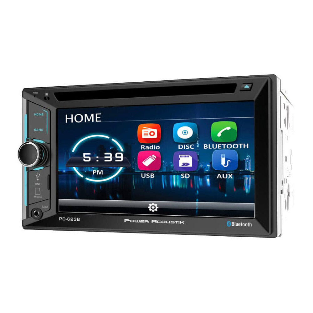 Power Acoustik PD 623B 2 DIN Car Stereo with Bluetooth 4.0, DVD/CD/MP3 Player, AM/FM Radio - Perfect for Truck & SUV Audio Upgrade | Hands-Free Calling & Music Streaming