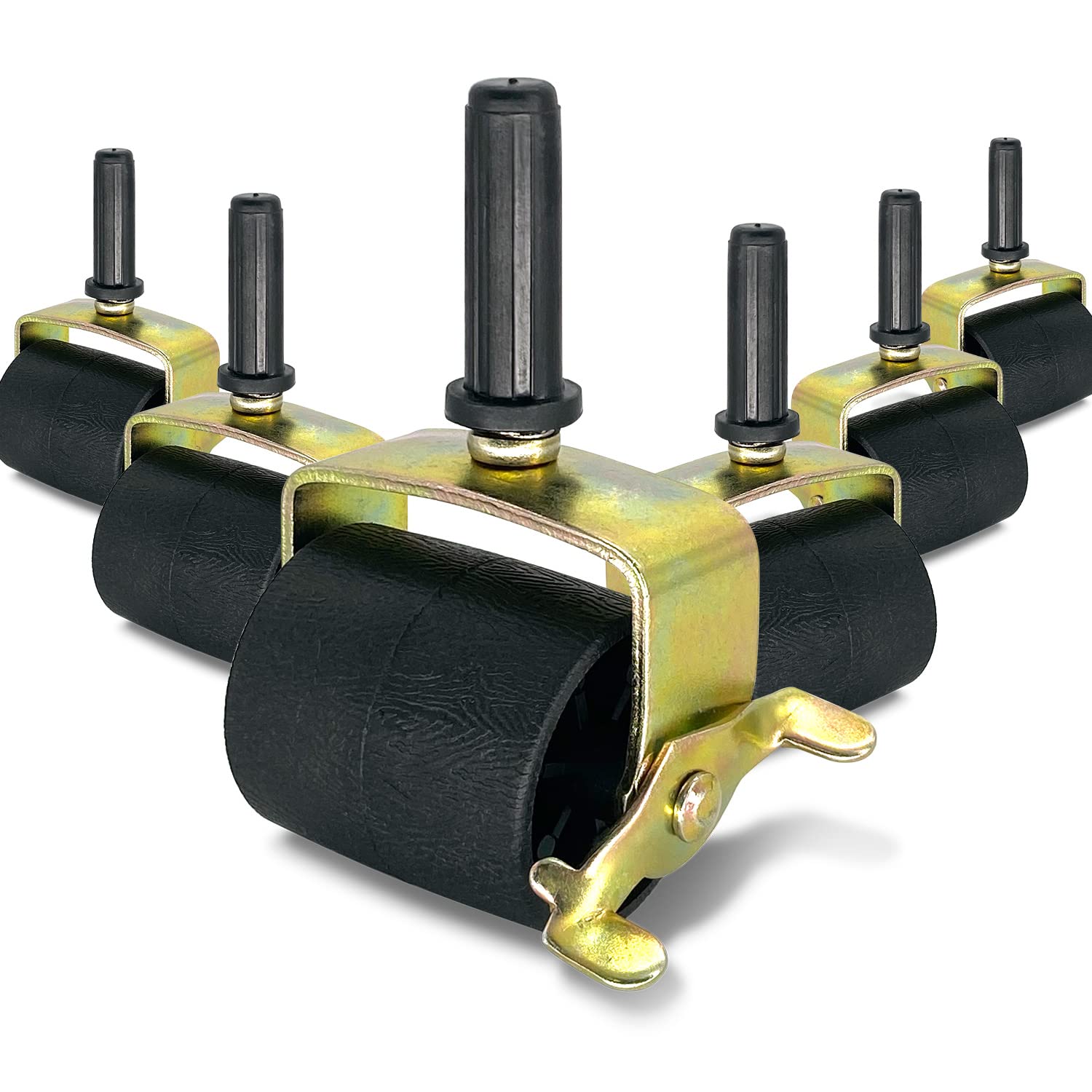 6 PCS Heavy Duty Locking Bed Frame Wheels - Replacement Metal Casters for Bed Frames & Furniture - Perfect for Bedroom, Dorm, and Home Office Use