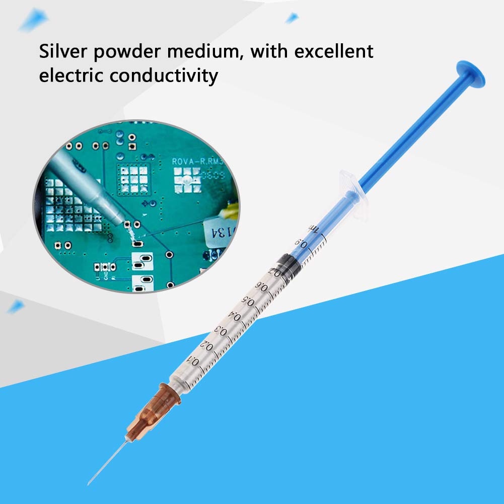 High-Conductivity Silver Paste for Electronics Repair - Industrial Grade Silver Conductive Adhesive & Wire Glue - Perfect for PCB Fixes, Circuit Board Repairs, and DIY Electronic Projects