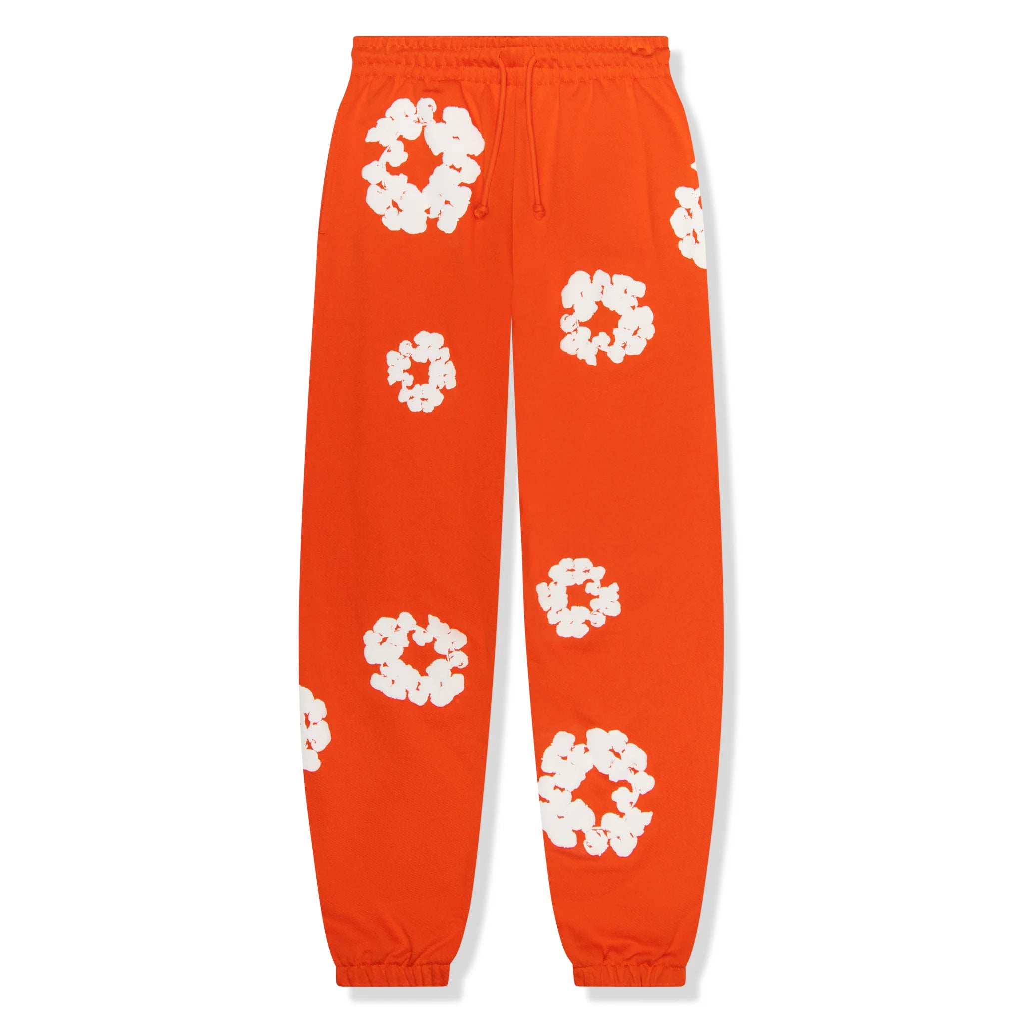Denim Tears Cotton Wreath Orange Sweatpants - Comfortable Casual Joggers for Men | Streetwear Fashion & Lounge Wear